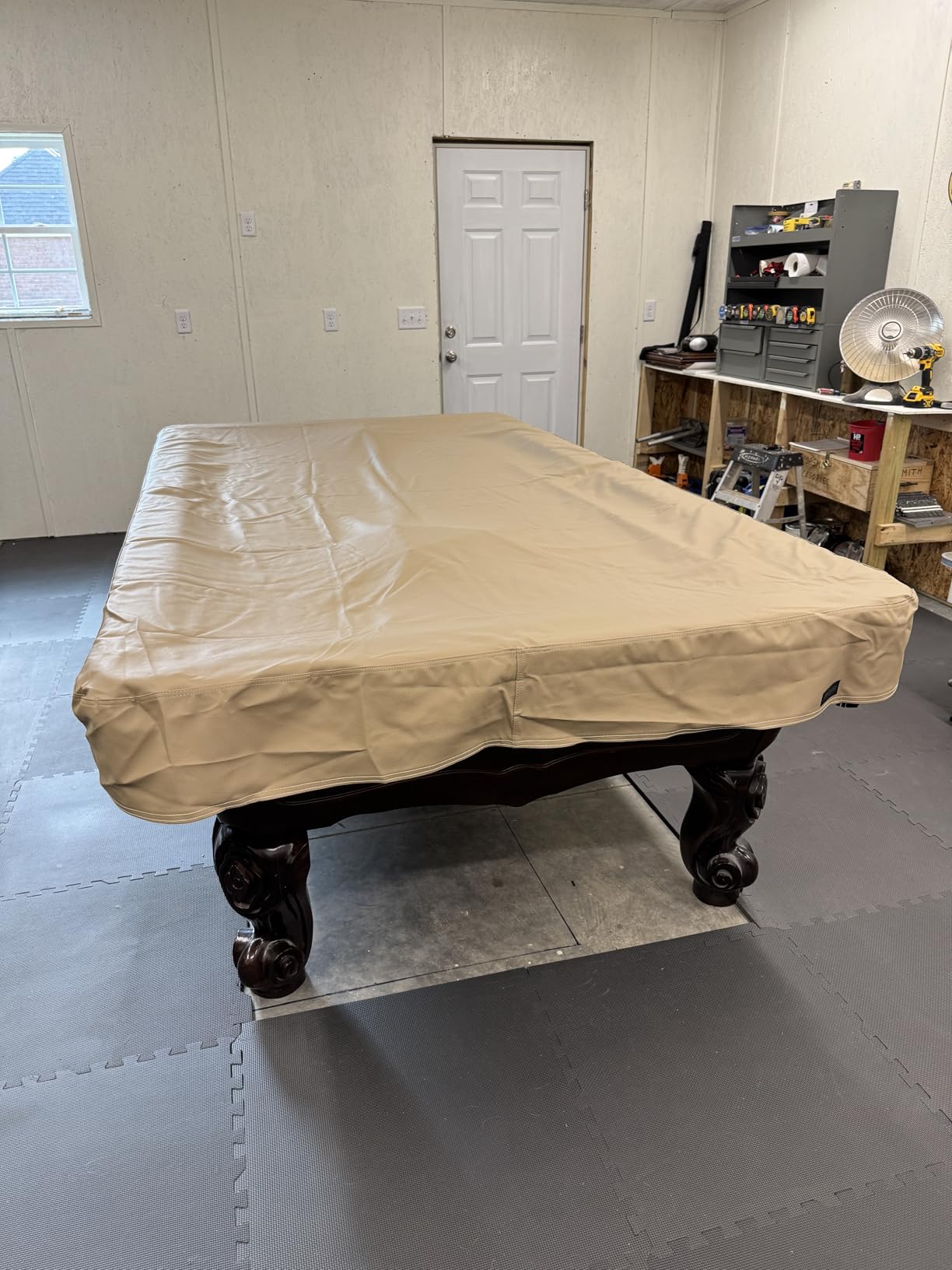 GoSports 8 ft Premium Leatherette Pool Table Cover - Waterproof & Tearproof - Heavy Duty Indoor & Outdoor Billiard Table Cover customer photo 2