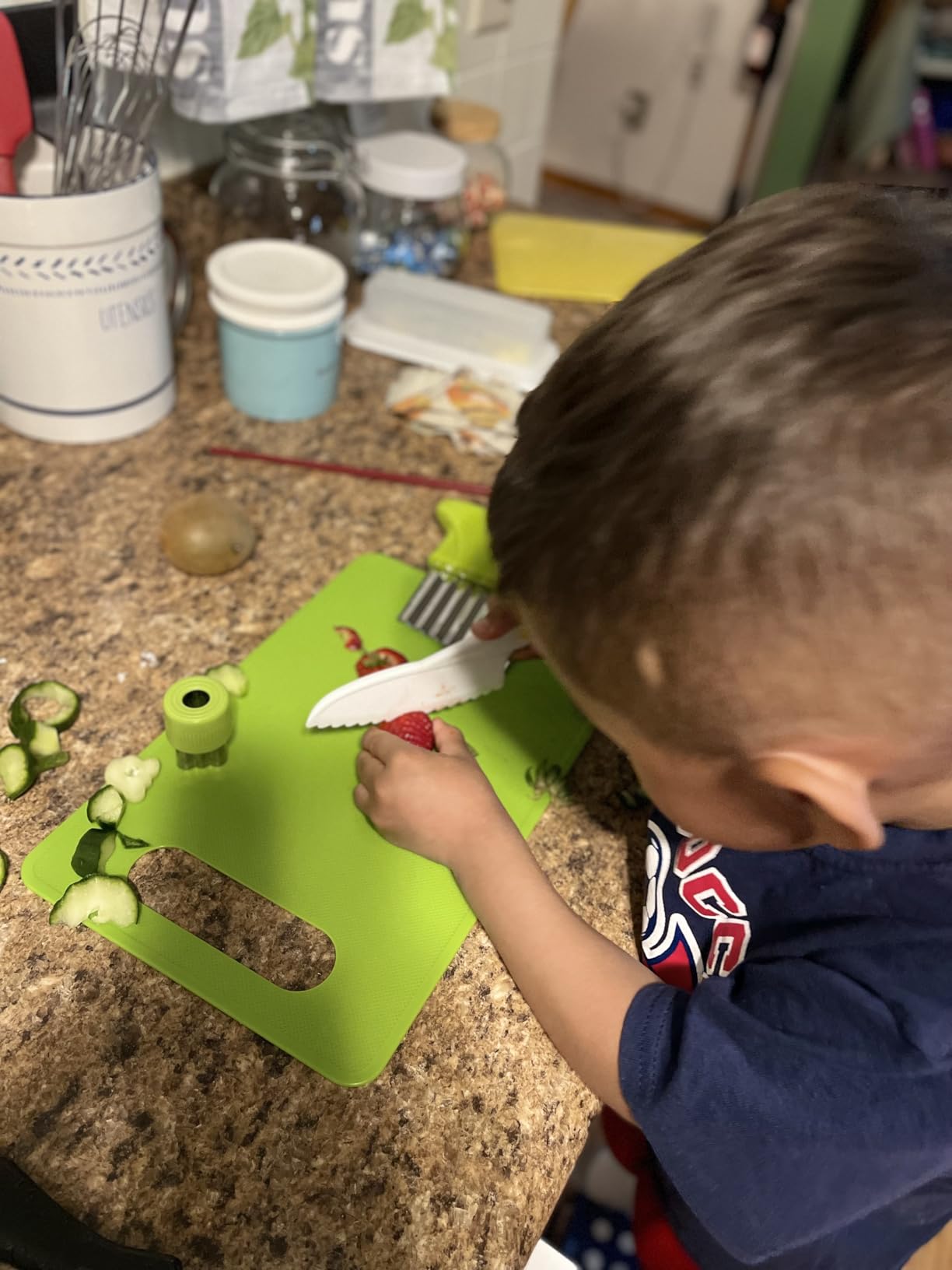 Kids Cooking Sets Real, 37PCS Kids Cooking and Baking Set with Storage Case Timer Kid Safe Knives Cutting Board customer photo 2