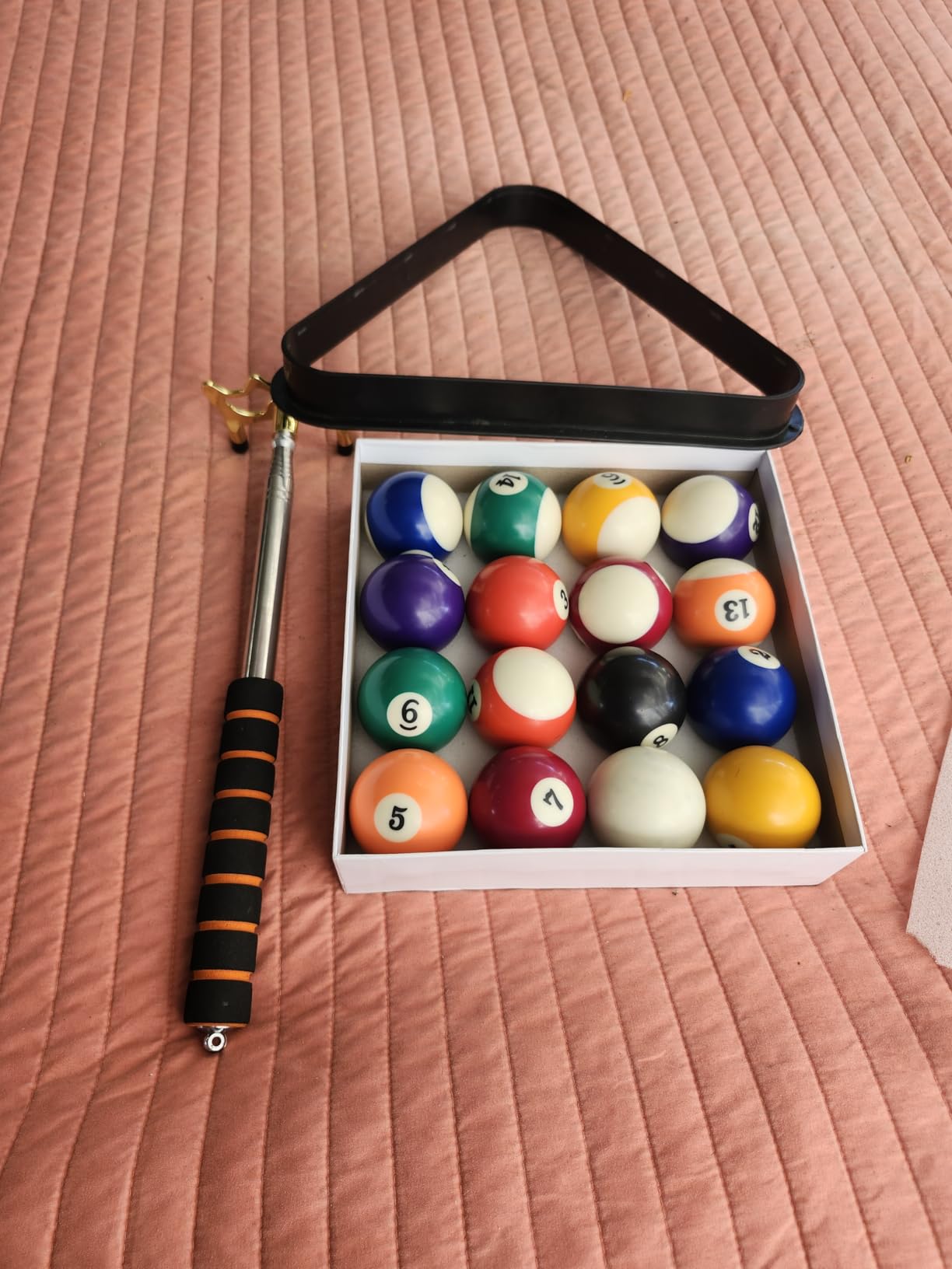 95pcs Pool Table Accessories Set - Balls, Triangle, Rack, Cue, Chalk, Tips, Stickers, Cloth, Brush & Cleaner Set customer photo 2