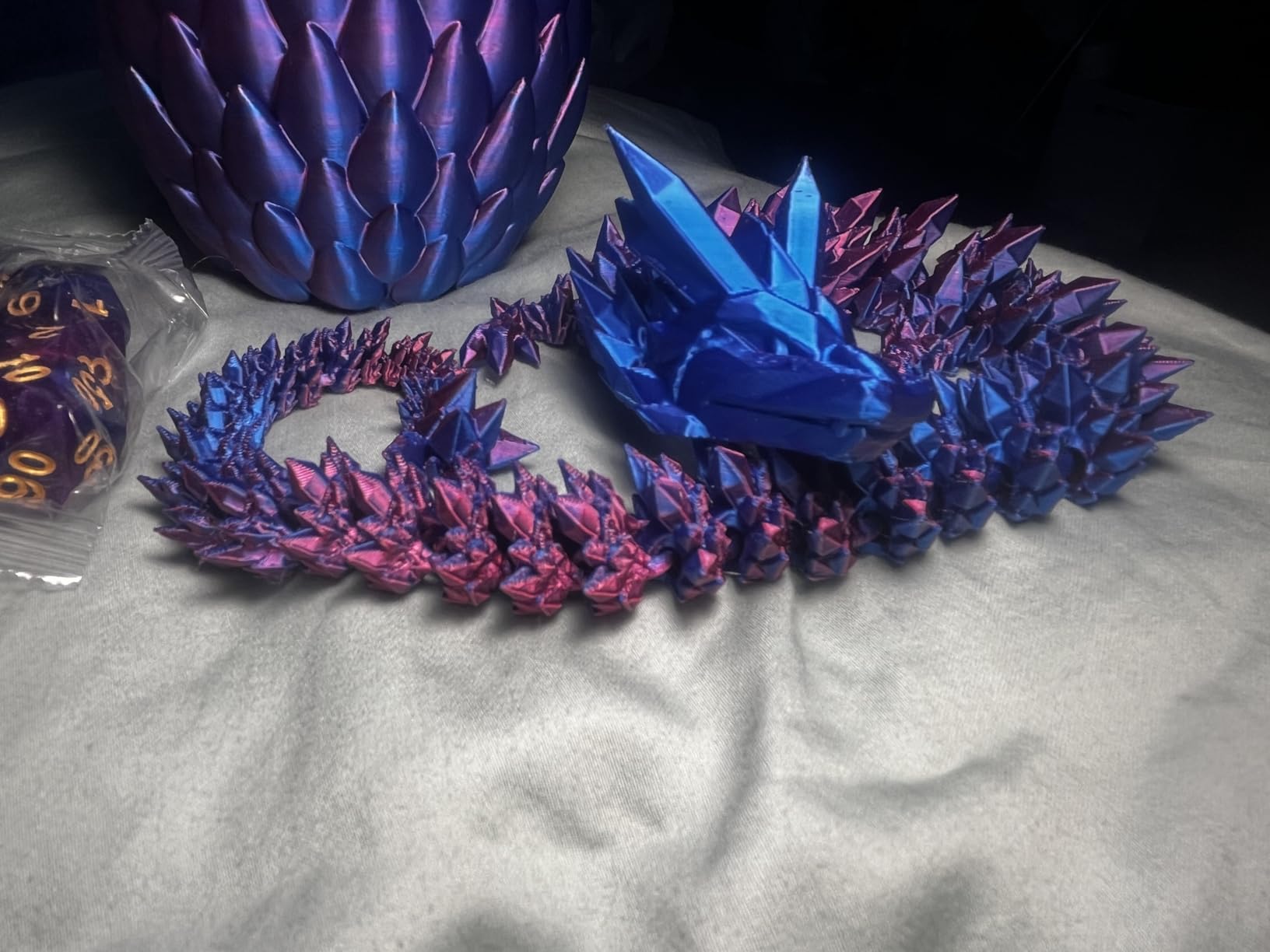 DND Dice Set 7PCS with 3D Printed Dragon Egg, Fidget Surprise Egg, Polyhedral Dice with Gift Box, Great Gift for Adults & Kids, Perfect for RPG DND MTG Table Games customer photo 1