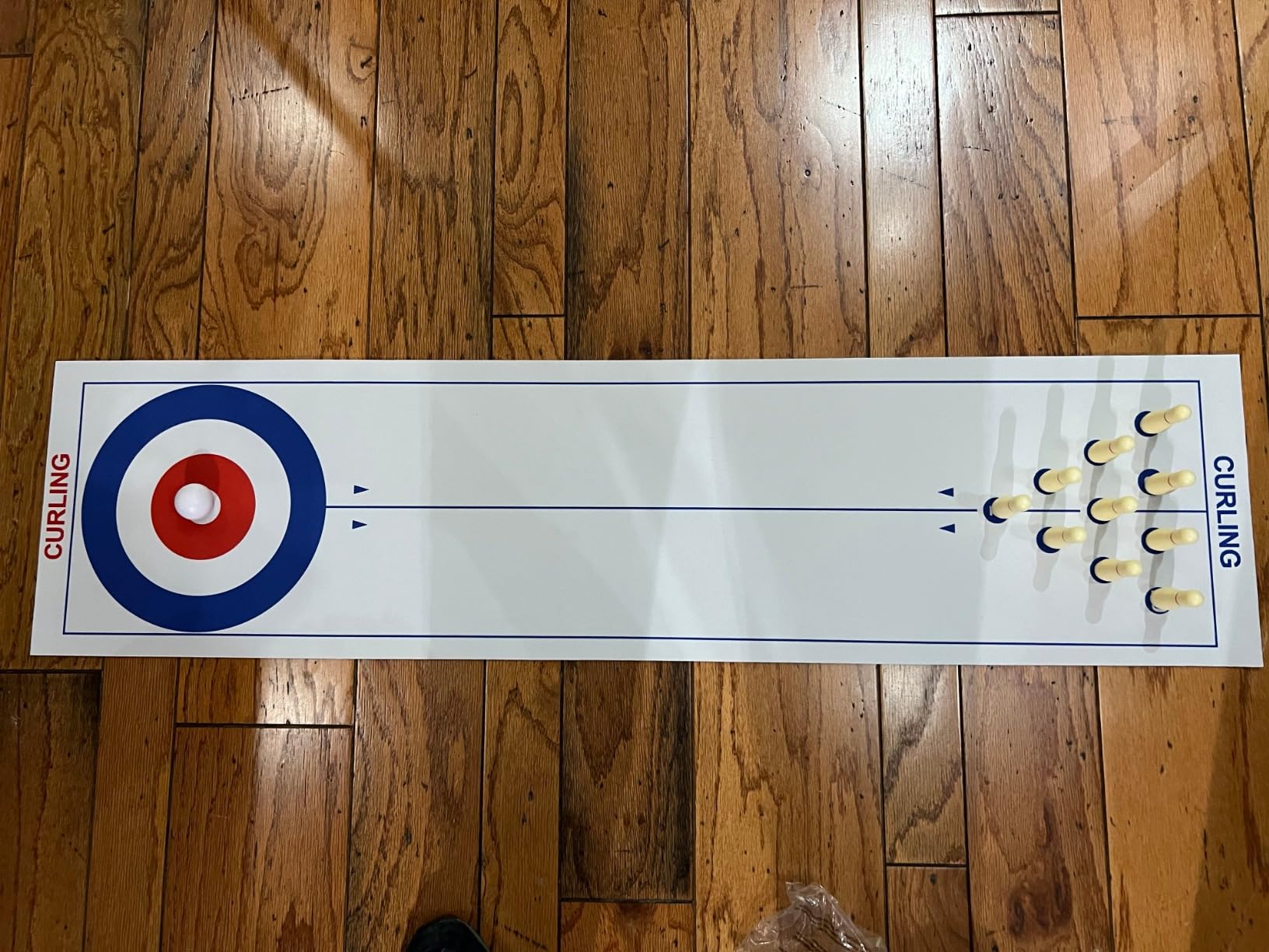 4-in-1 Tabletop Curling, Shuffleboard, Bowling & Cornhole Game - 47