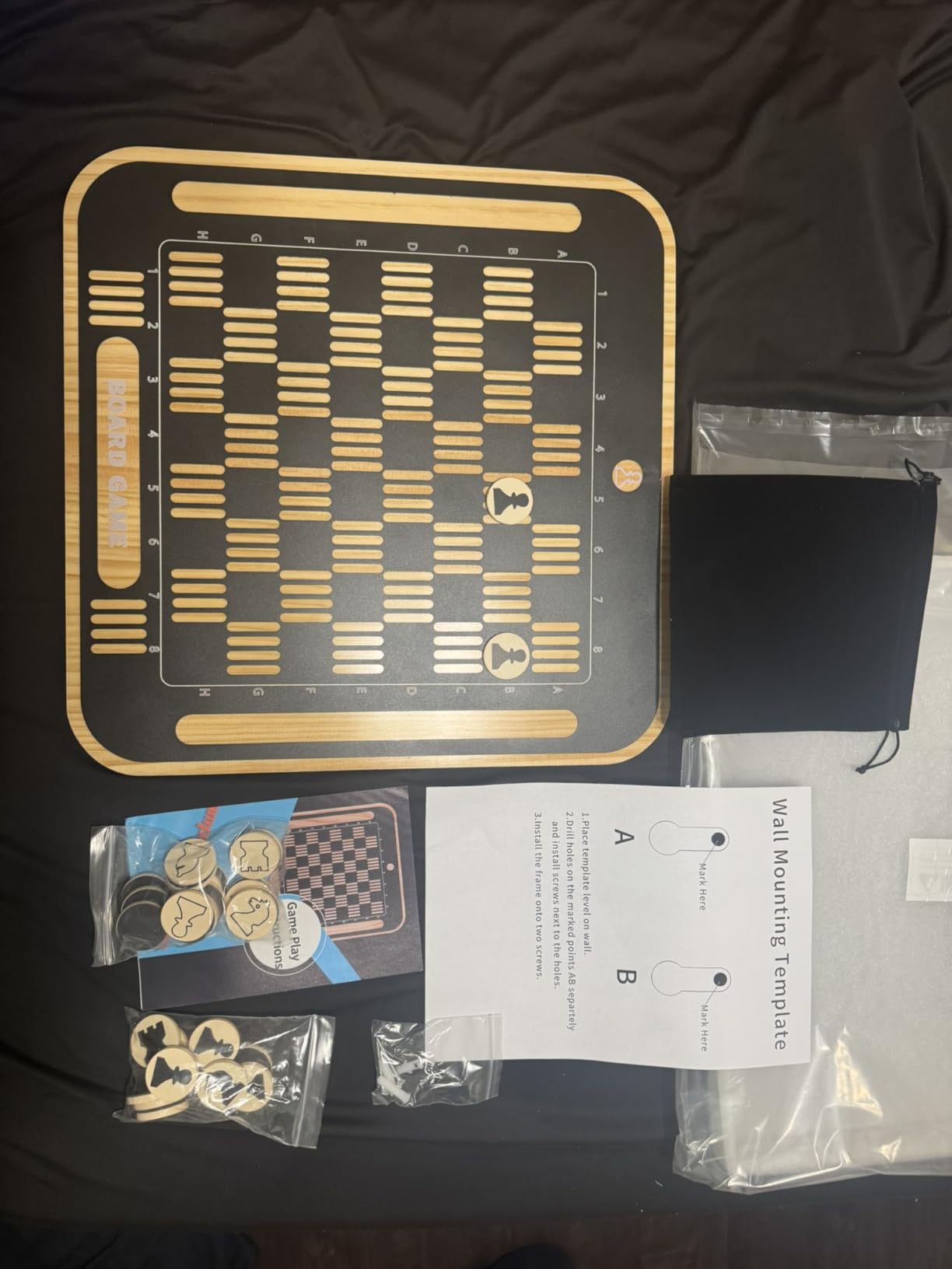 Home Wall Chess Board Game Room Furniture Decor Deluxe Chess Set Pine Chessboard Covered with Exquisite Carved Metal Layers. Equipped with Chess Pieces and Storage Bags customer photo 1
