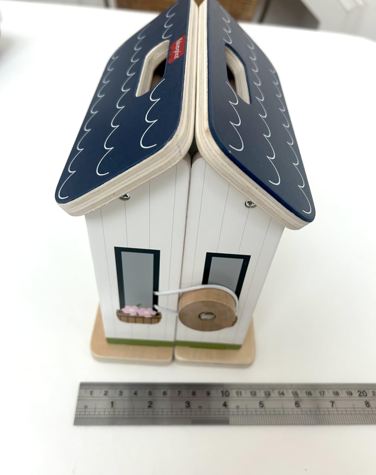 Fisher-Price Wood Pretend Play Toy Dollhouse, 6-Piece Wooden House Playset for Travel Preschool Kids Ages 3+ Years customer photo 1