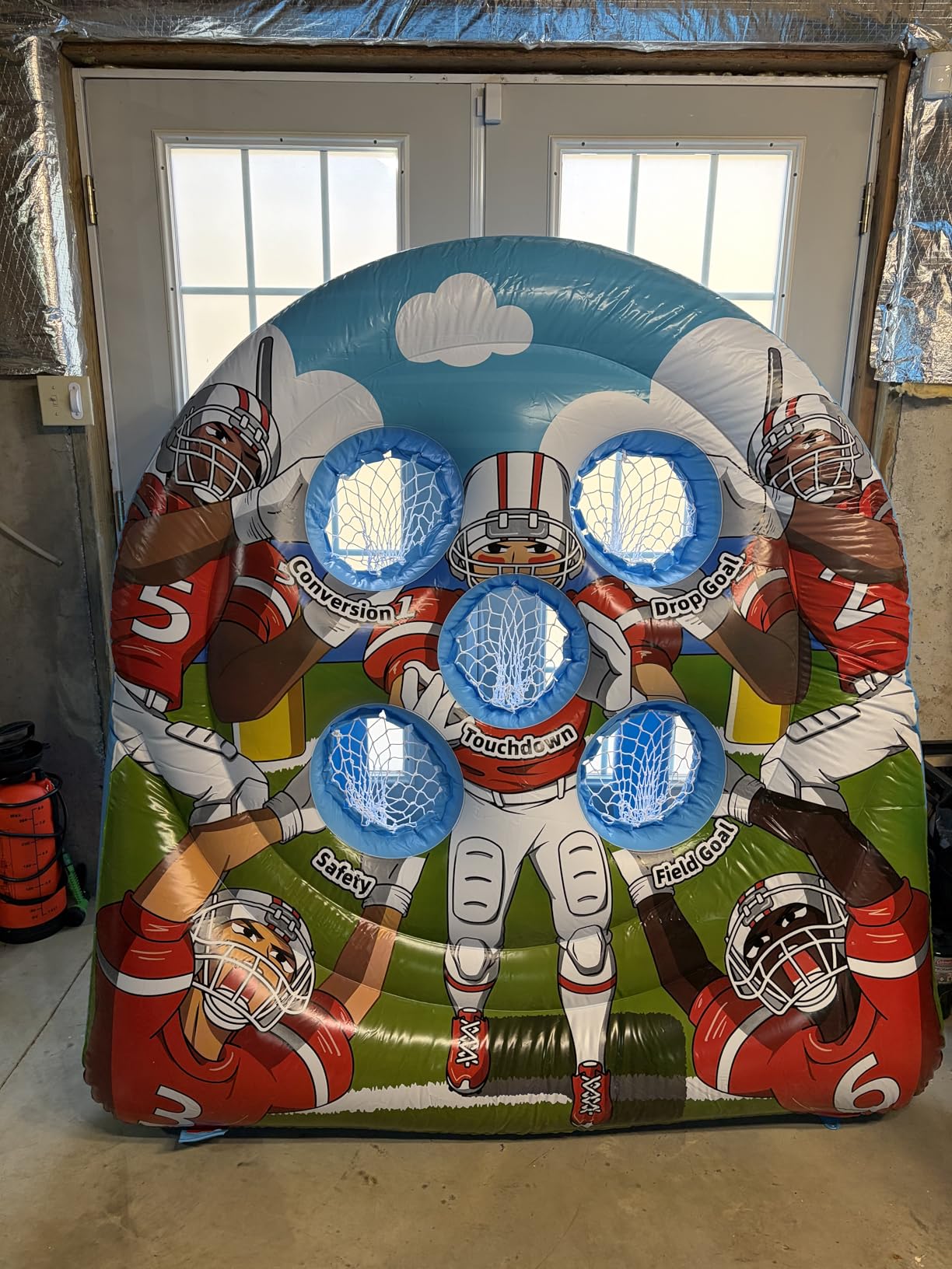 6FT Giant Inflatable Football Target Toss Game - Fun Indoor & Outdoor Yard Games for Kids & Adults, Football Party Throwing Games, Carnival Games, Camping & Tailgate Lawn Activities customer photo 2