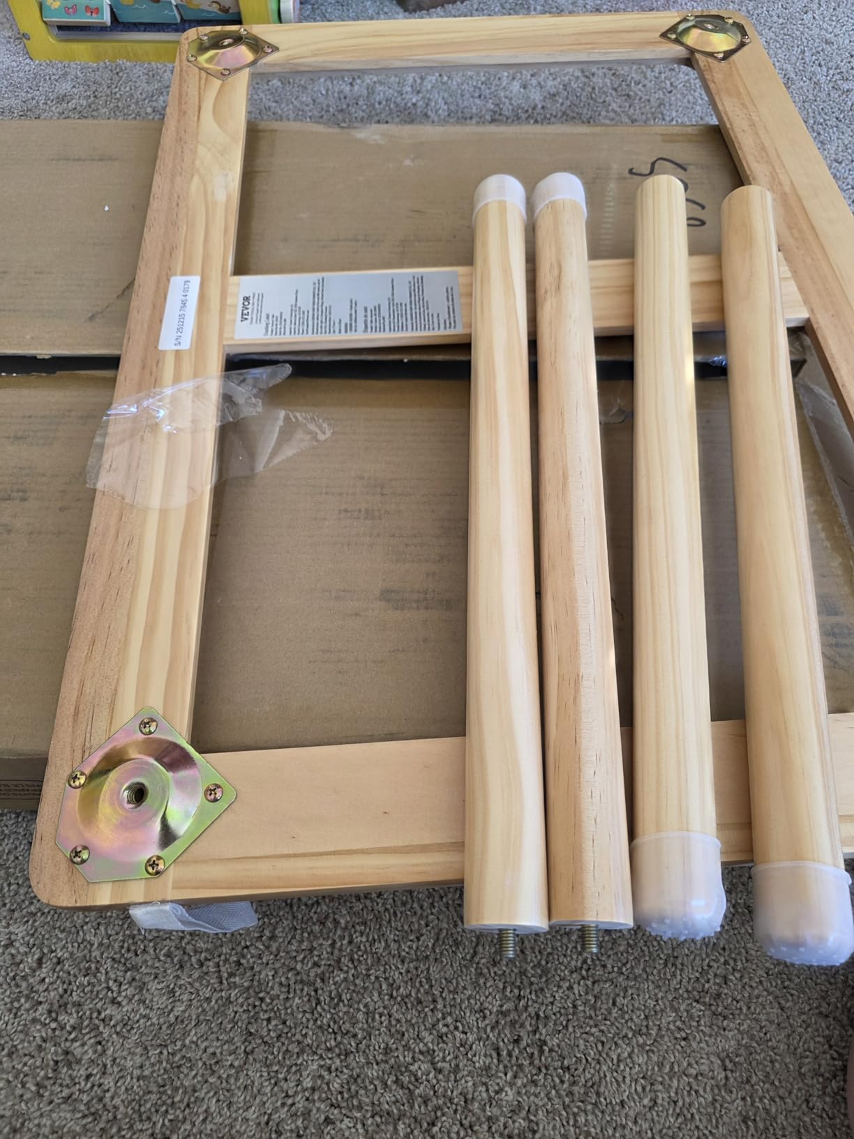 VEVOR Sensory Table and Chairs Set, Toddlers Activity Table with 2 Stools, 2 Storage Bins & Paper Roll Holder, Indoor/Outdoor Play Sand and Water Table, Wooden Kids Sensory Table customer photo 1
