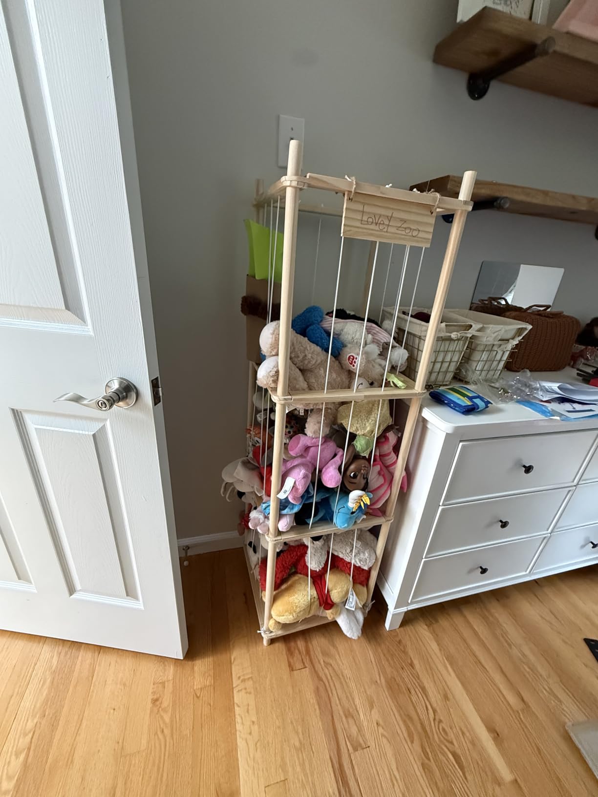 Woodure Stuffed Animal Storage & Organizer, Wooden Cute Zoo Toy Holder for Toddler Rooms, Playrooms & Bedrooms customer photo 2