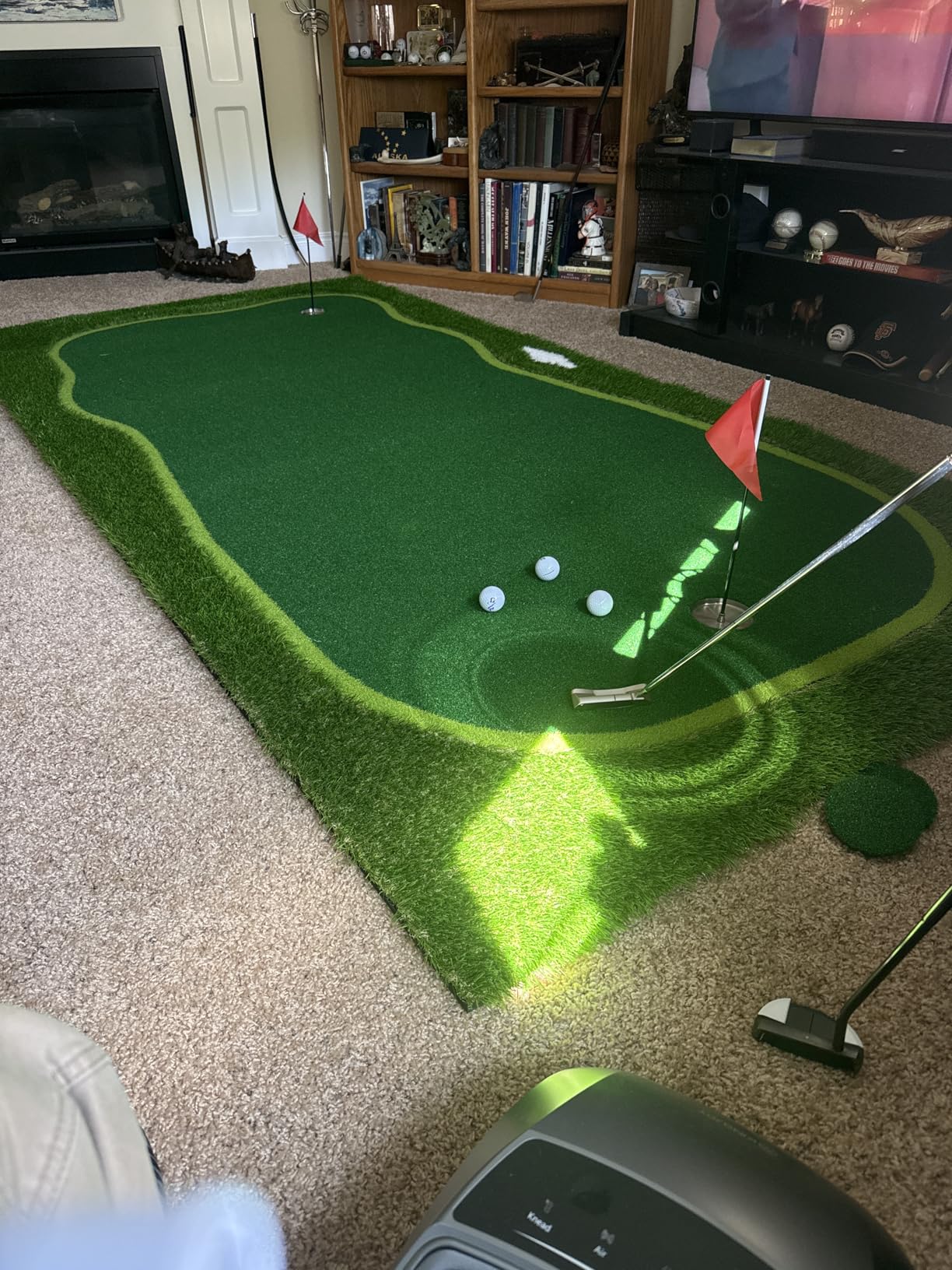 Golf Putting Green/Mat - Golf Training Mat - Professional Golf Practice Mat - Green Long Challenging Putter for Indoor/Outdoor customer photo 2