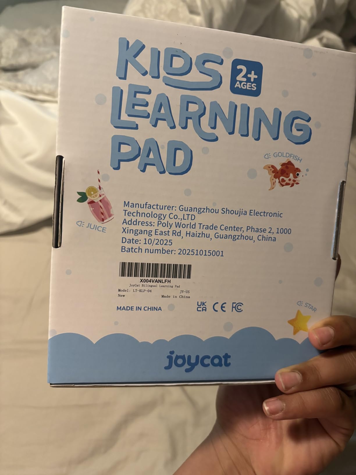 JoyCat Kids Learning Tablet, Phonics Talking Flash Cards, Learn to Read with 156 Pages, 40+ Themes, 600+ Words, 100+ Interactive Games, Screen-Free Toddler Learning Toys Gifts for 2-6 Year Old customer photo 2