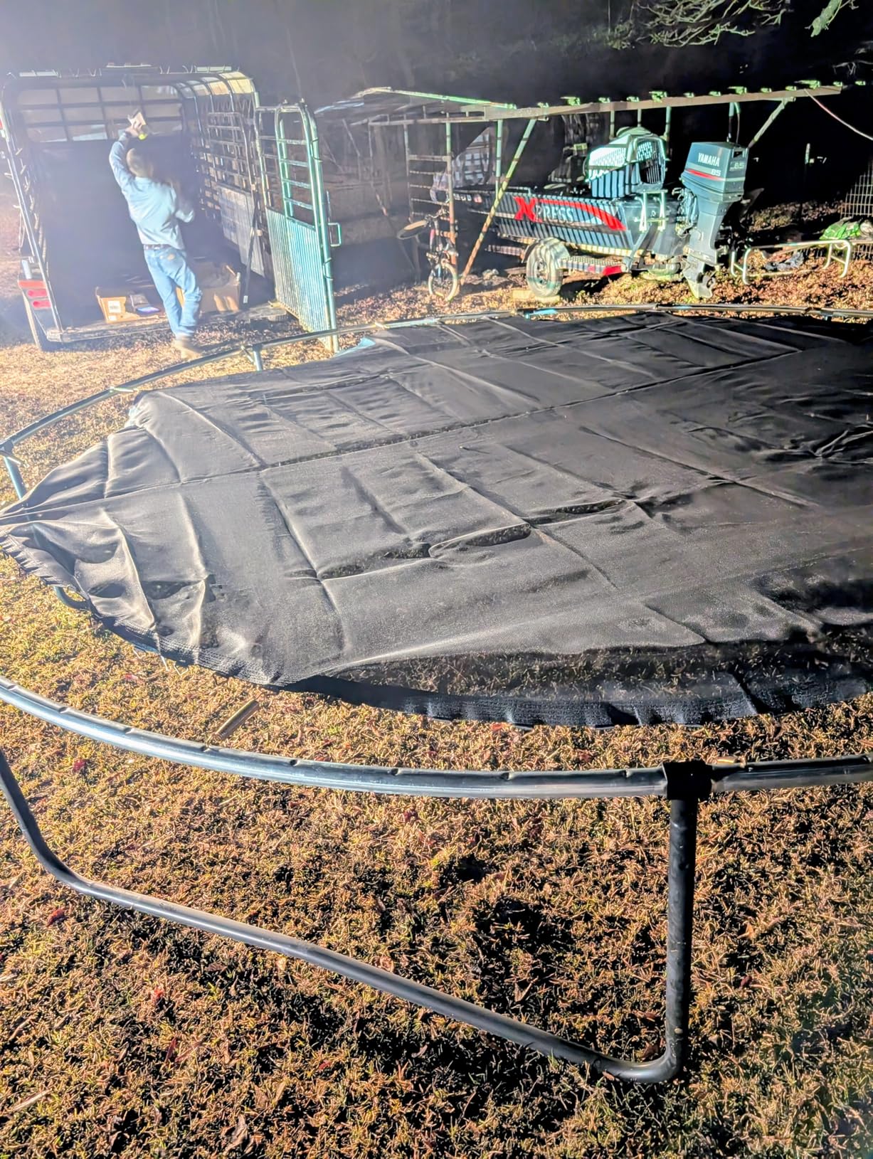 Gigu 10FT 12FT 14FT 15FT 16FT Recreational Trampolines with Enclosure Net and Ladder and Anti-Rust Coating, ASTM Approved Trampoline Outdoor for Kids and Adults Outdoor Yard Trampolines customer photo 1
