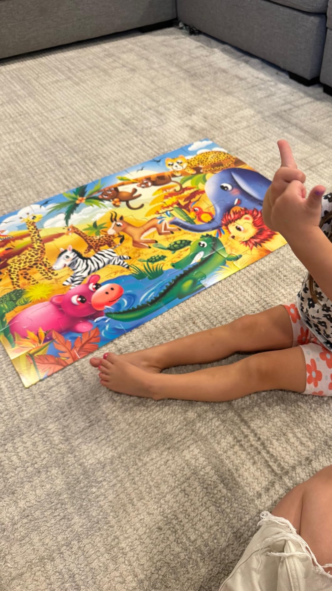 QUOKKA Giant Floor Puzzles for Kids Ages 4-6 - 2x3 Feet Extra-Thick 48 Pieces Toddler Puzzles for Kids Ages 3-5 - Unicorn Educational Activity for Boys Girls 4-8 - Premium Box with Handle & Magnetic customer photo 1