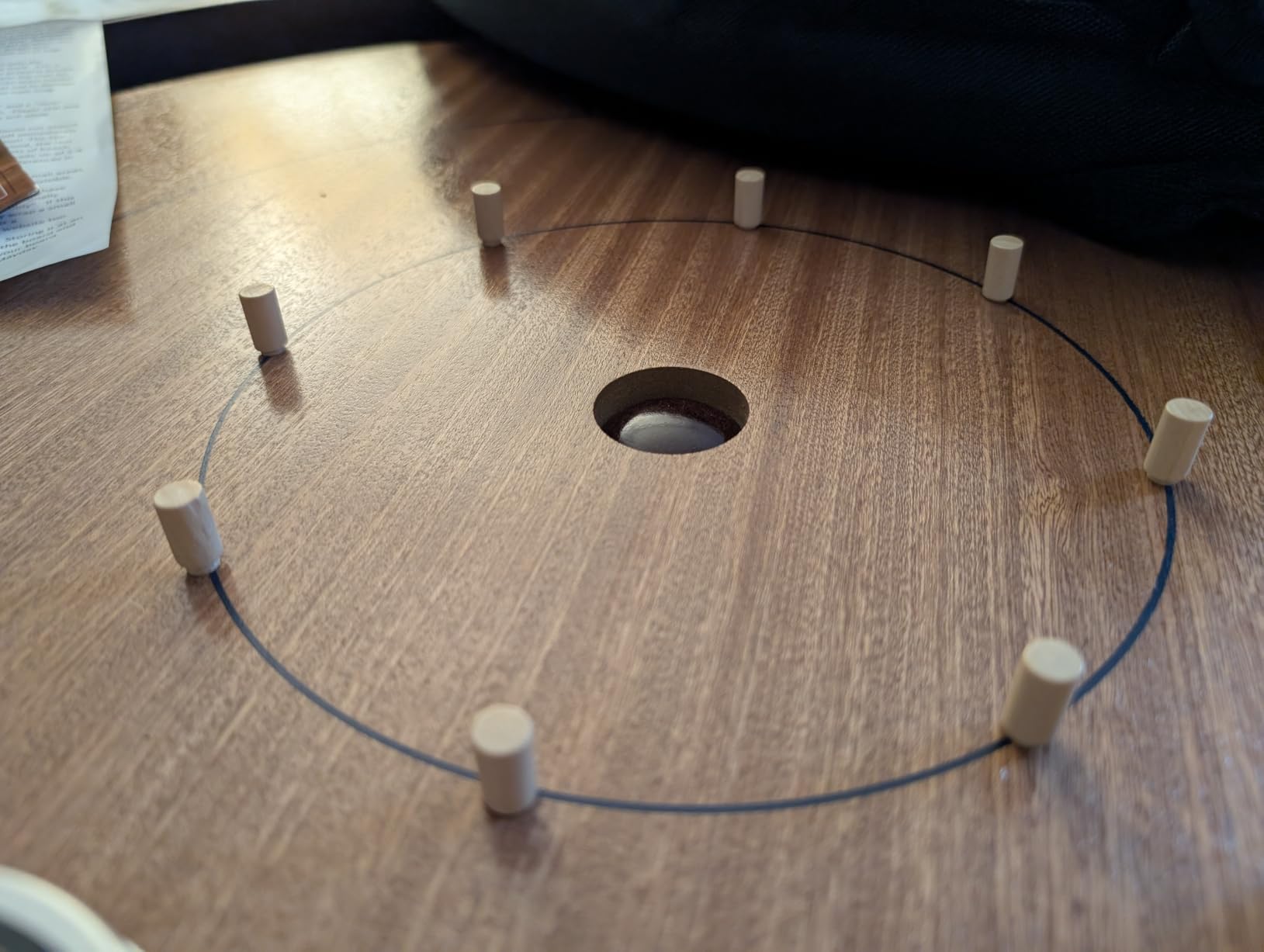 Mahogany Tournament Edition Crokinole Board + Black Carrying Case customer photo 1