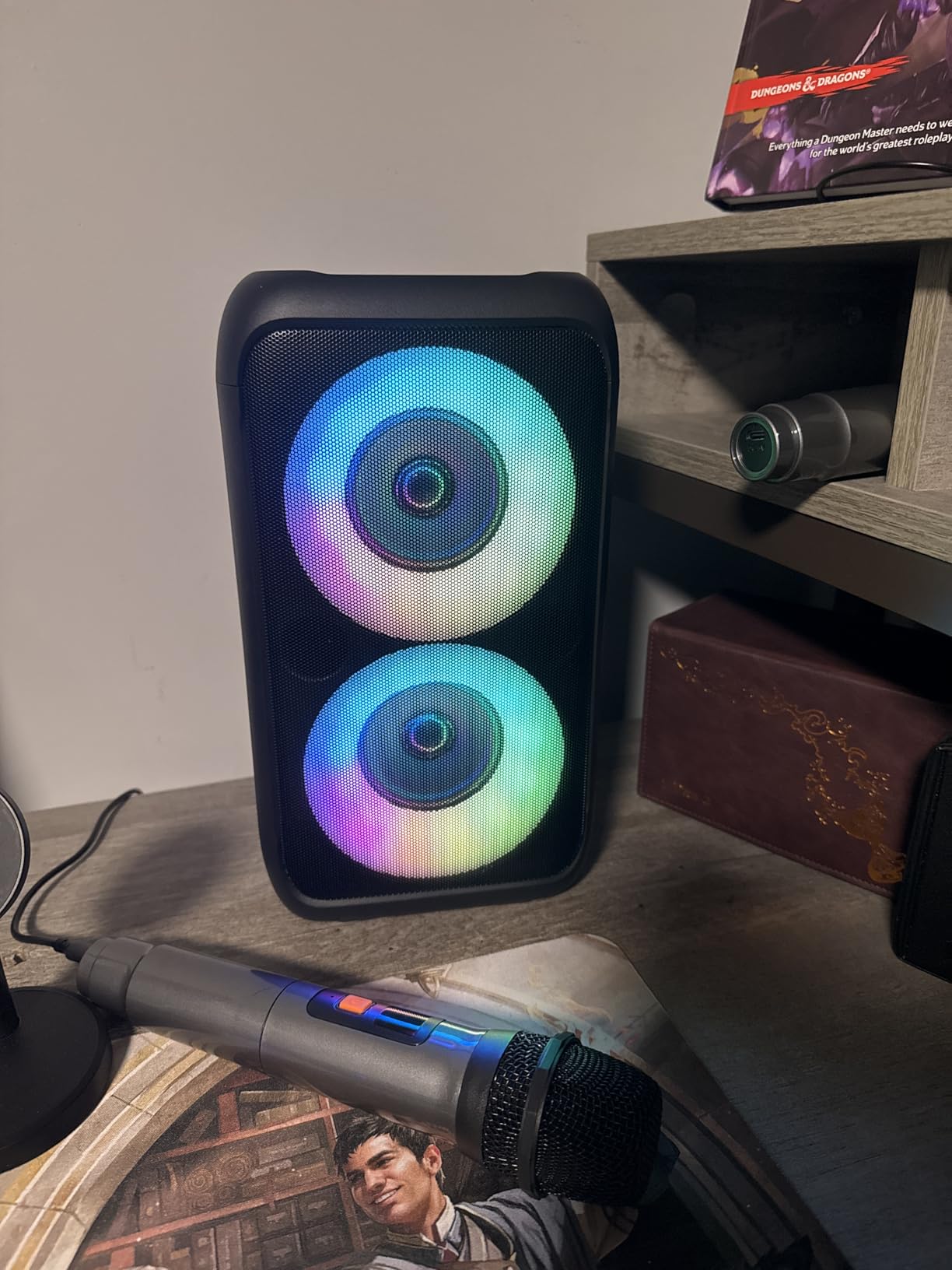 Bluetooth Speaker with 2 Wireless Microphones - Big Party Speaker for Adults Kids Karaoke with Lights, Portable Rechargeable Floorstanding Speakers customer photo 2