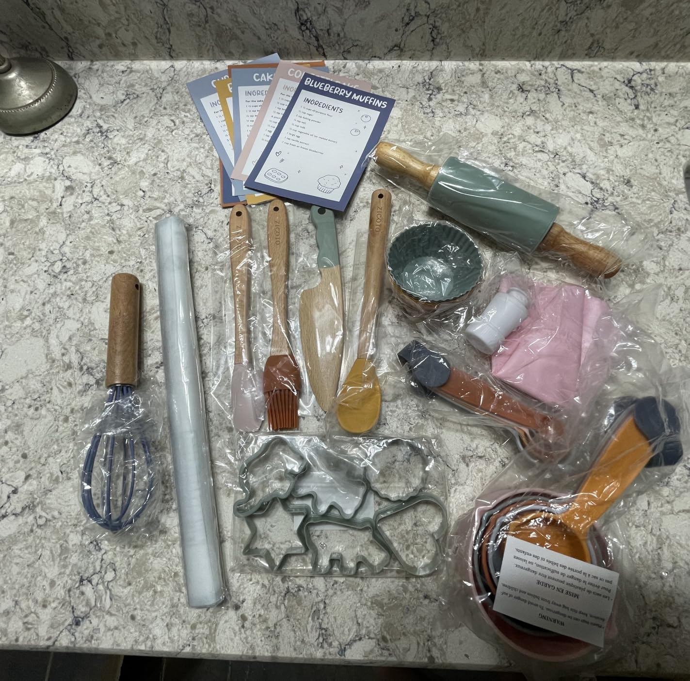 Wooden Baking Set for Kids - A Complete Set of Real Kitchen Utensils Gives Toddlers a Fun Cooking Experience customer photo 1