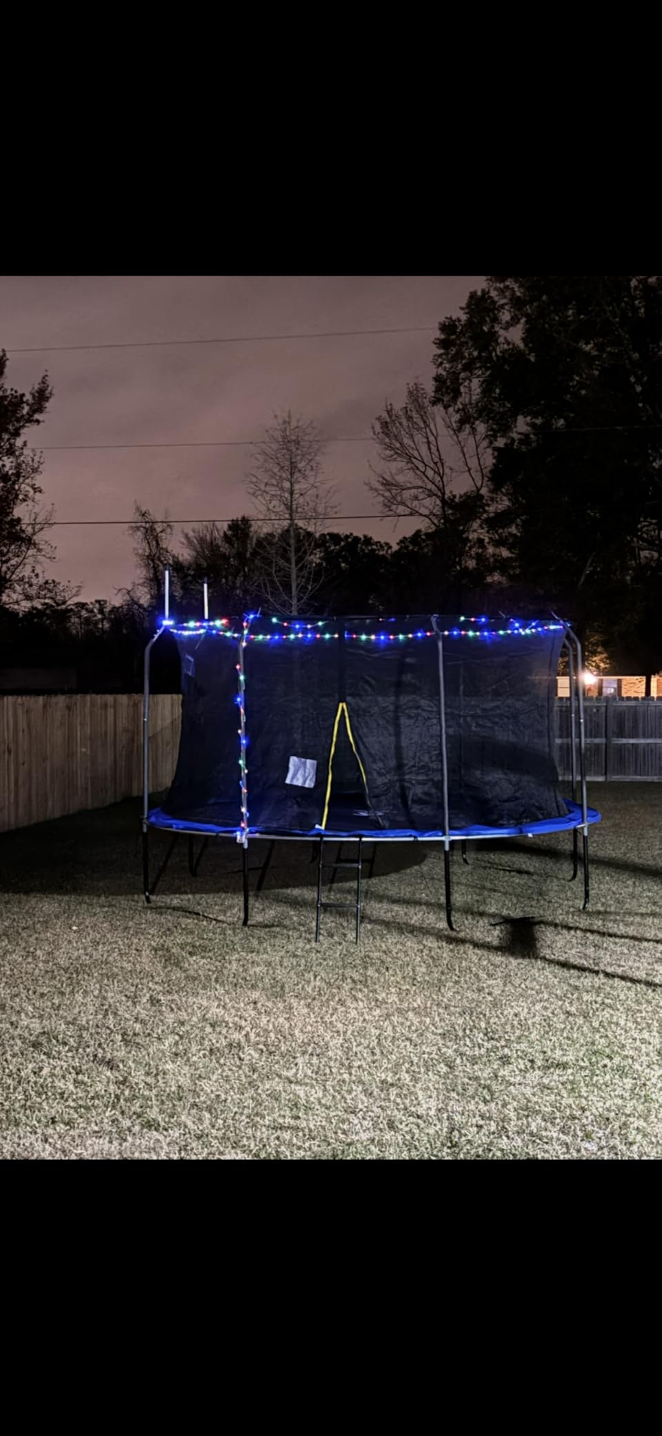 ACWARM HOME Trampoline Outdoor 8FT 10FT 12FT 14FT 15FT 16FT Trampoline with Basketball Hoop and LED Lights, Recreational Trampolines for Kids and Adults with Enclosure Net & Ladder, ASTM Approved customer photo 1