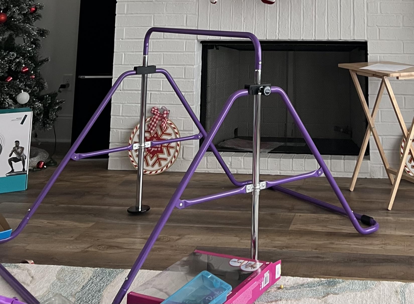 YEEGO DIRECT Gymnastics Bar for Girls Boys Ages 3-10 with Rings, Folding Gymnastics Bars Horizontal Bar, Expandable for Home Training Gifts for Girls Boys customer photo 2