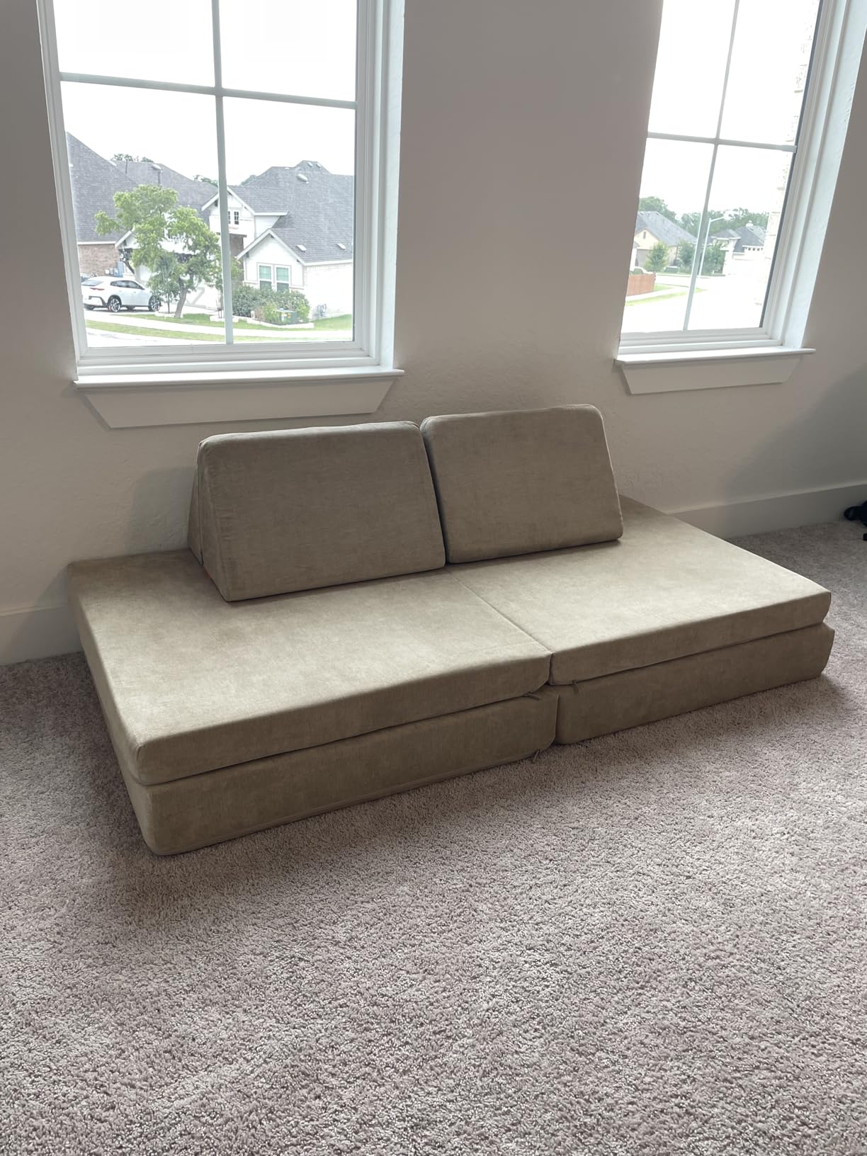 Nugget - The Original Play Couch for Kids - Modular Foam Children's Sofa for Playroom, Imagination, & Creative Open Ended Play - Washable & Convertible Playroom Furniture, Bamboo customer photo 1