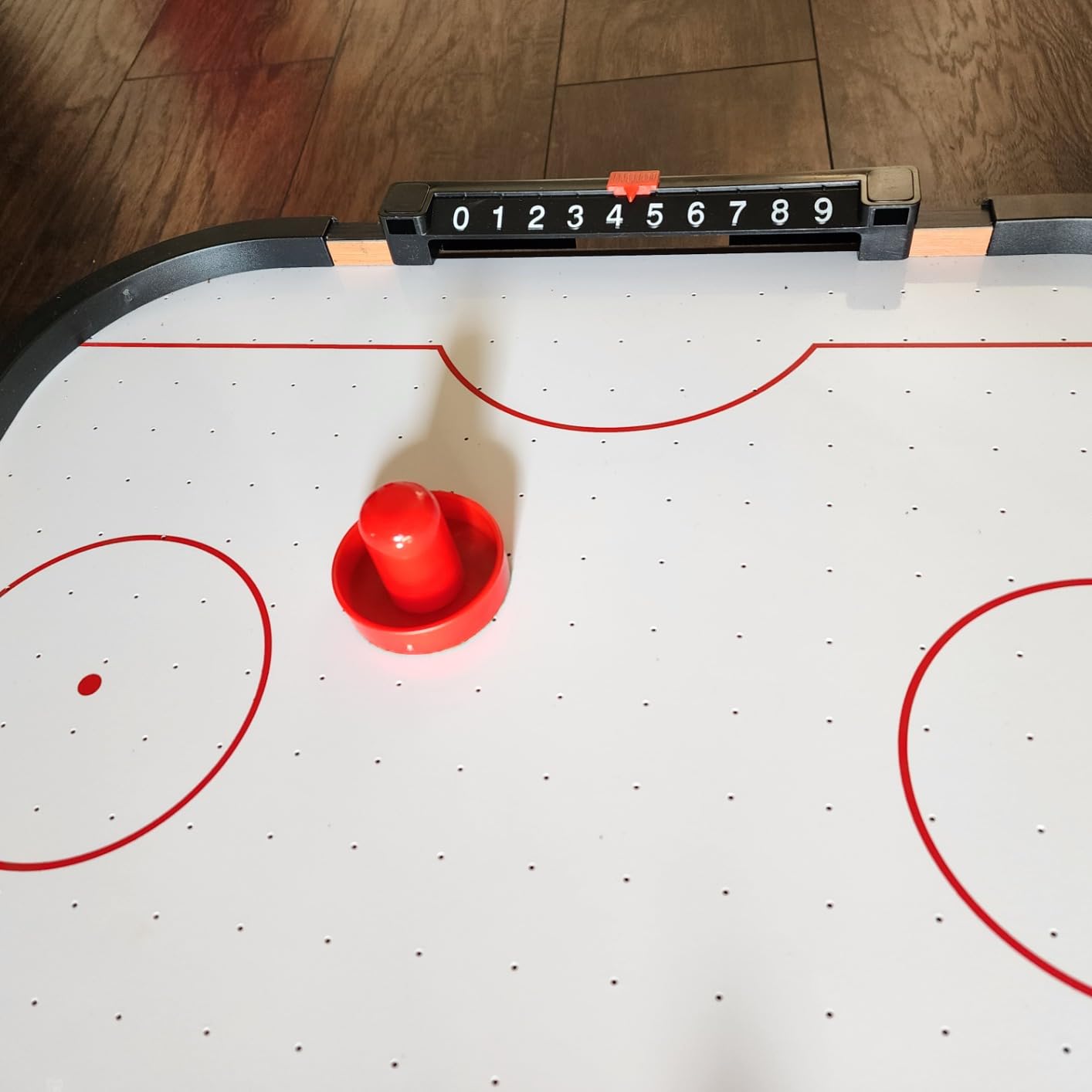 TALLO Sport Table Top Air Hockey Table for Beginners and Adults- Includes 2 Strikers and 2 Air Hockey Pucks - Powerful Air - Great for Playing on The Floor, Tabletop, Living Room customer photo 2