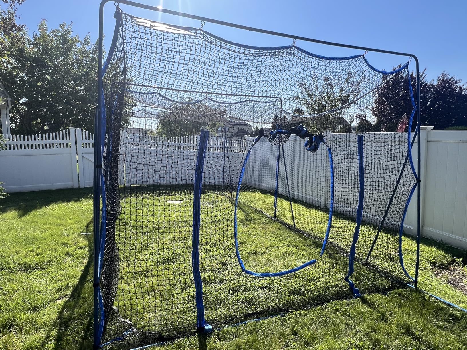 20ftx10ftx8ft Baseball Softball Cage with Hitting Net,Dual Sided 7-Ply Netting for Batting/Pitching/Fielding,Heavy-Duty Metal Frame and Windproof Ropes for Backyard Outdoor Indoor customer photo 1