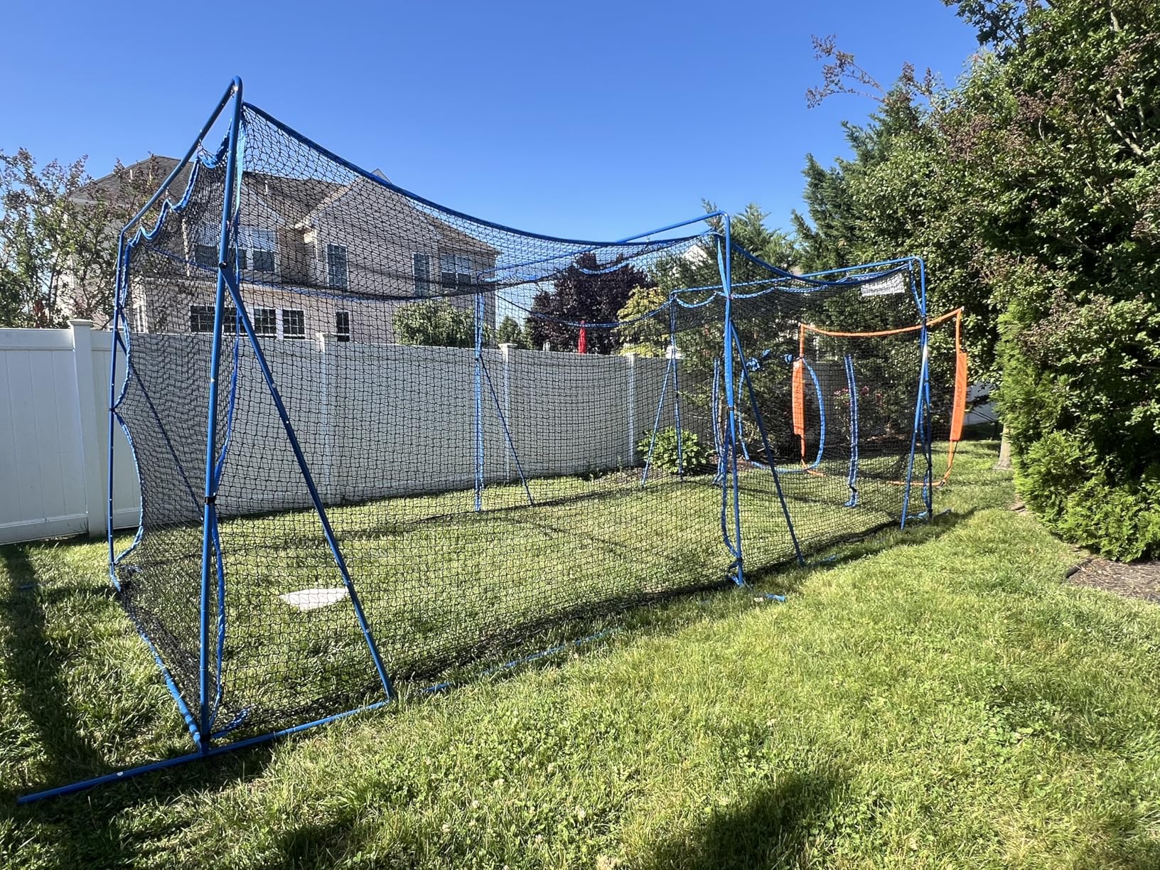 20ftx10ftx8ft Baseball Softball Cage with Hitting Net,Dual Sided 7-Ply Netting for Batting/Pitching/Fielding,Heavy-Duty Metal Frame and Windproof Ropes for Backyard Outdoor Indoor customer photo 2