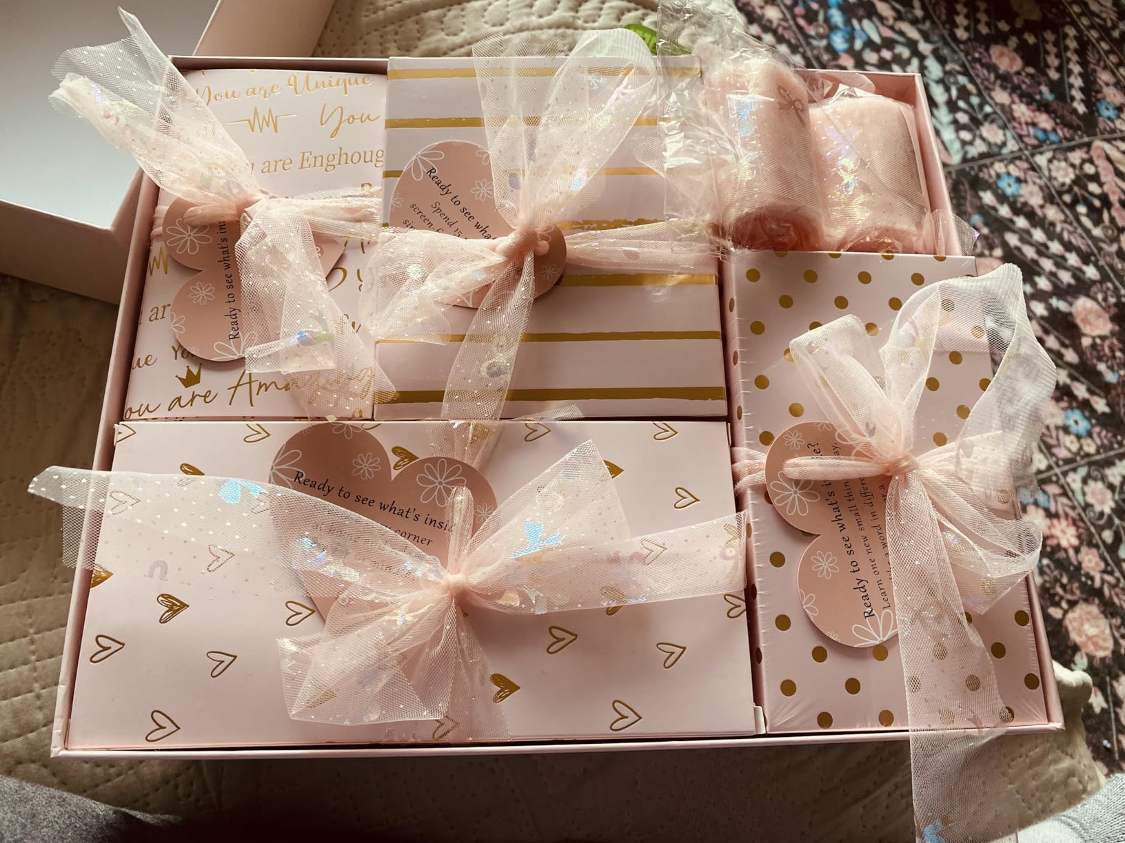 Teen Girl Gifts Trendy Stuff Set - 10 Pcs Wrapped Graduation Gift Basket for Teenage Girls, Makeup Gift Box w/Positive Affirmation Cards & Empowering Challenges customer photo 1