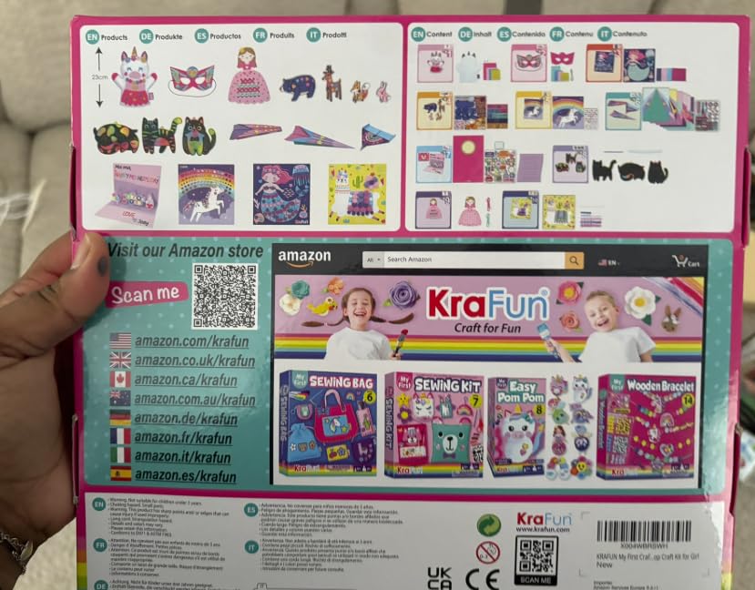 KRAFUN My First Craft Workshop Art and Craft Kit for Kids - Projects in 10 Envelopes, Unicorn, Mermaid, Princess & Llama Crafts, Creative Educational Activities customer photo 1