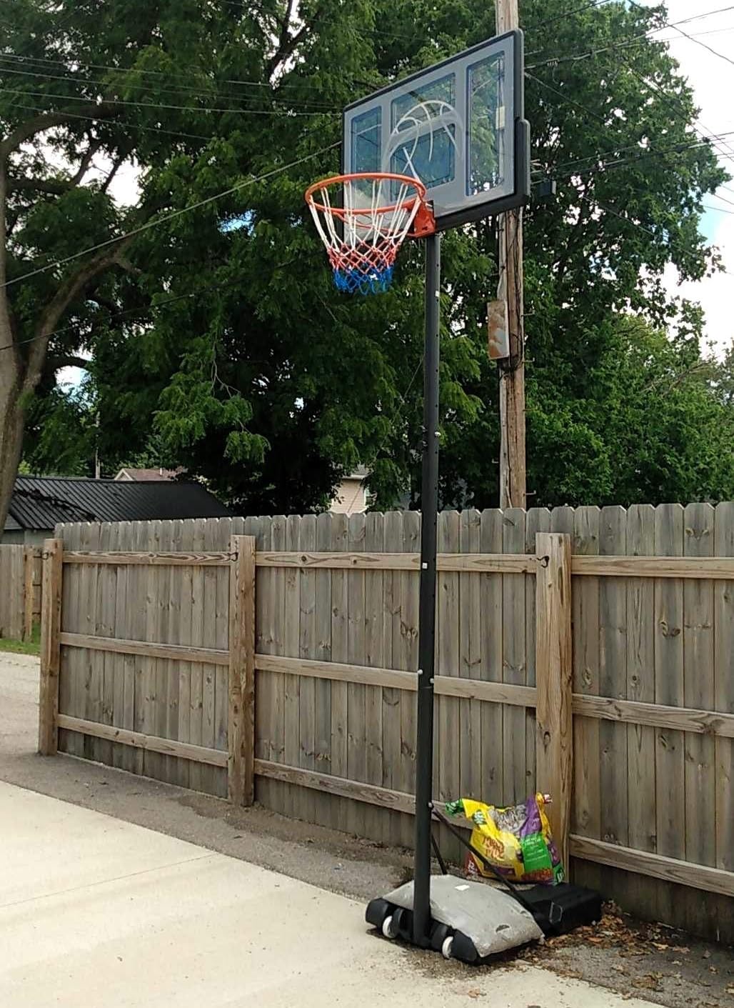 Yohood In Ground Basketball Hoop Outdoor 10FT Adjustable Height with Crank, in-Gound Basketball Goal System with 50 Inch Shatterproof PC Backborad and Solid Steel Rim customer photo 2