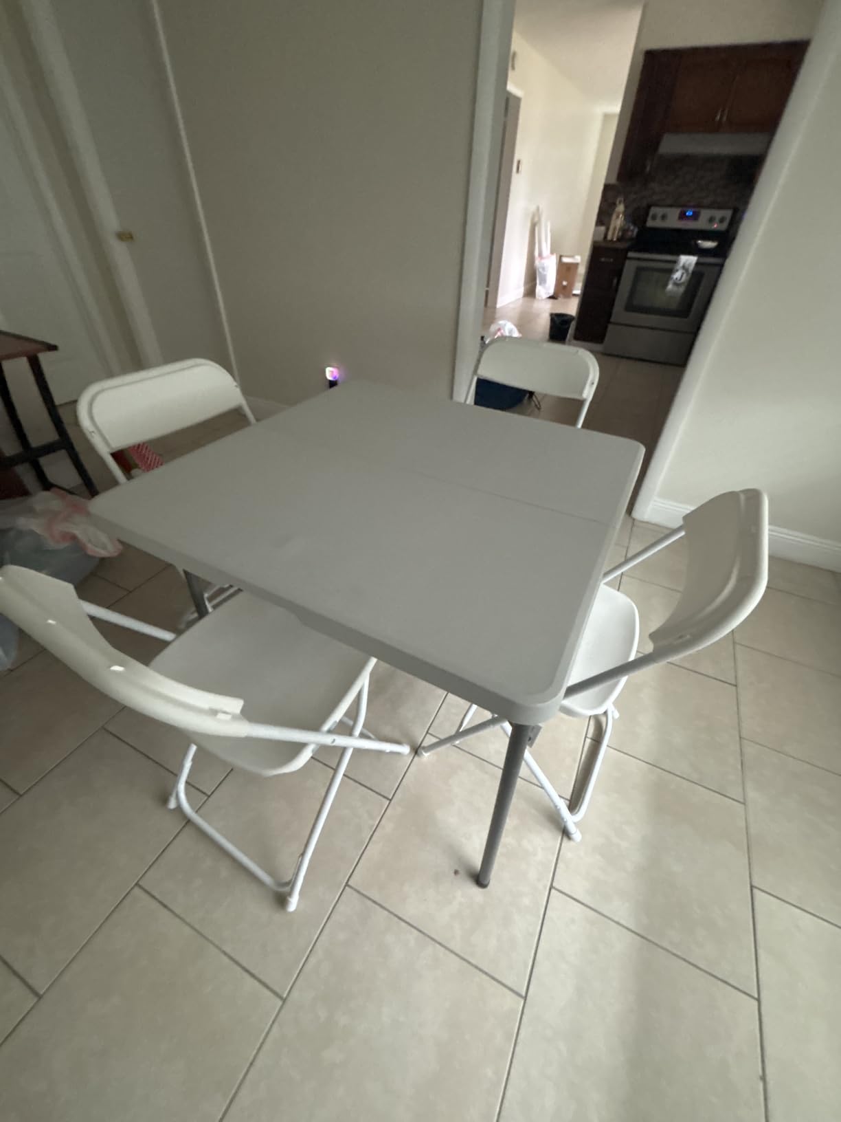 BTEXPERT 5 Piece Folding Card Table Portable and Chair Set, 34