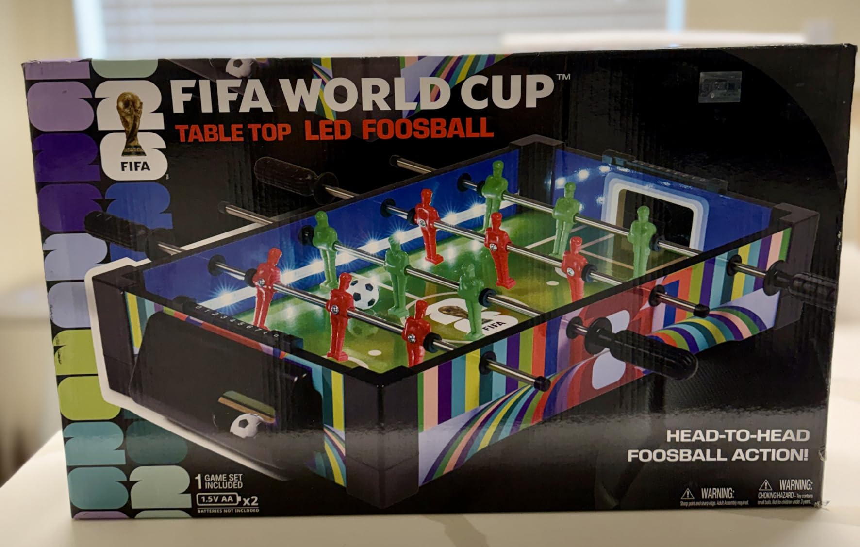 EastPoint Tabletop LED Foosball Table - Multi-Color, 2 Players - LED Light-Up Playfield & Soccer Toys - Fast-Paced Head-to-Head Play & Sports Games - Compact Space-Saving Design & Soccer Gift customer photo 1