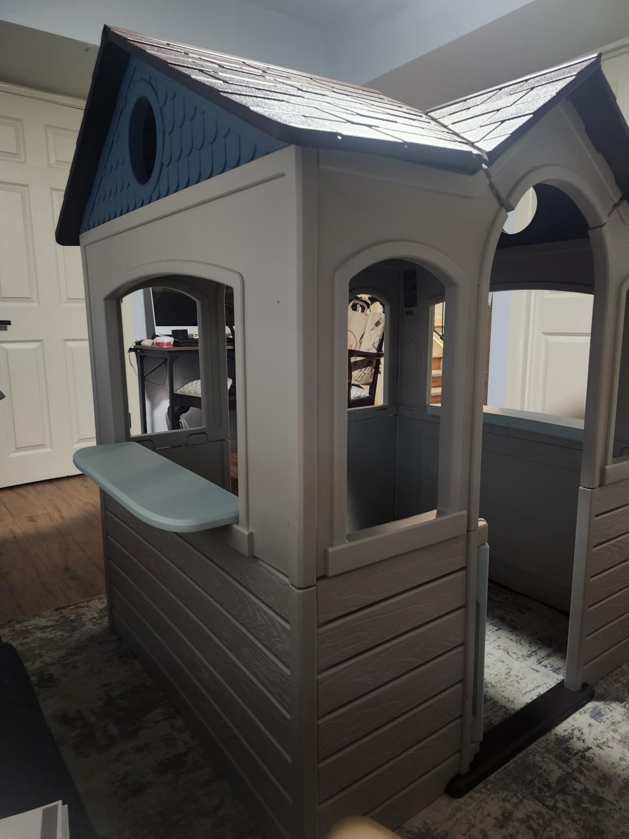 Lifetime Indoor Outdoor Kids Playhouse, Two Store Windows and Farm-Style Half Doors, Spacious Interior, Easy Snap Together No Tools Assembly, Durable Low-Maintenance Construction for Ages 3-8 customer photo 1