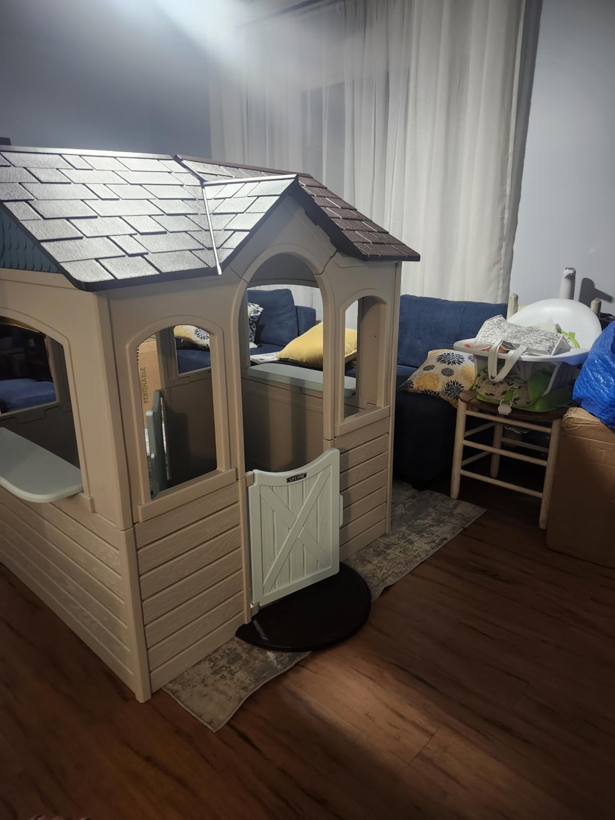 Lifetime Indoor Outdoor Kids Playhouse, Two Store Windows and Farm-Style Half Doors, Spacious Interior, Easy Snap Together No Tools Assembly, Durable Low-Maintenance Construction for Ages 3-8 customer photo 2