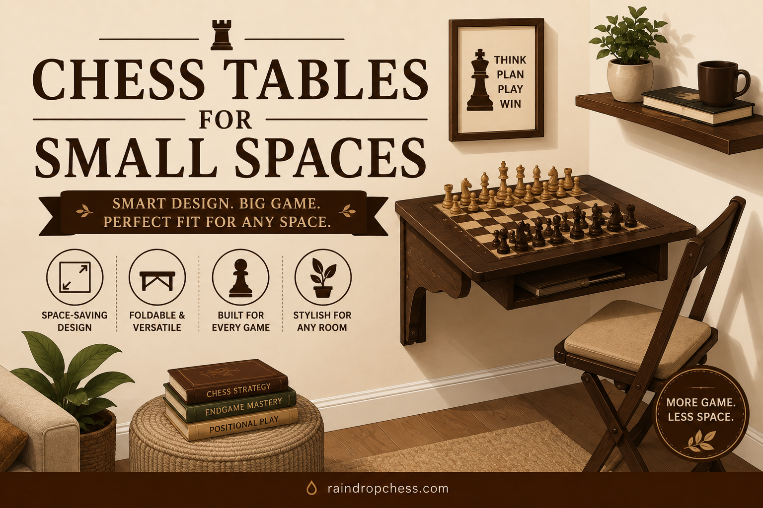 Chess Tables for Small Spaces