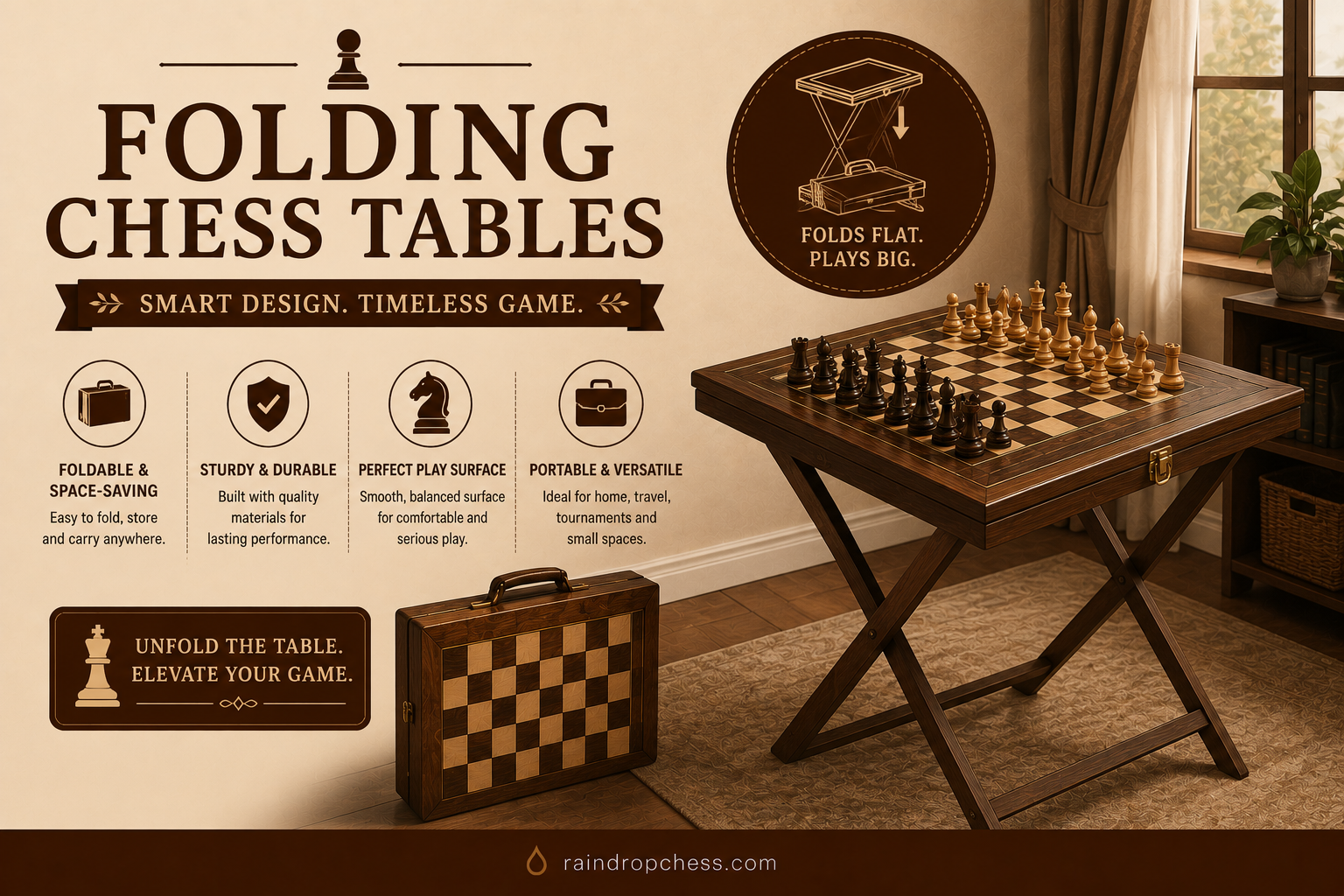 Folding Chess Tables
