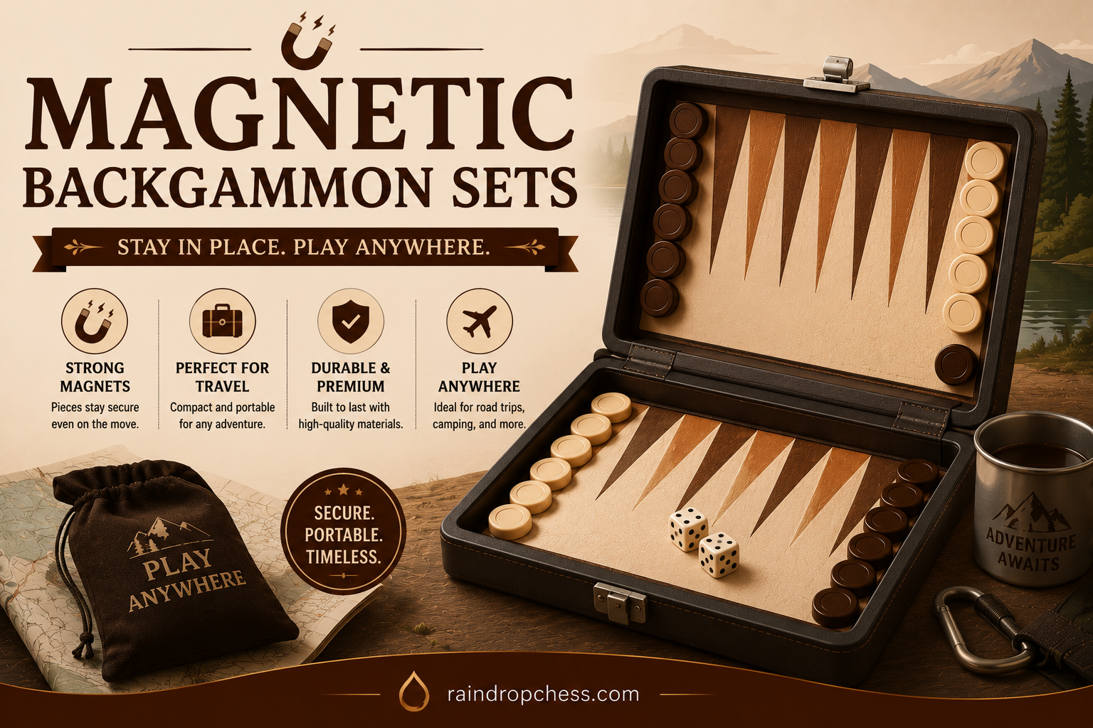 Magnetic Backgammon Sets