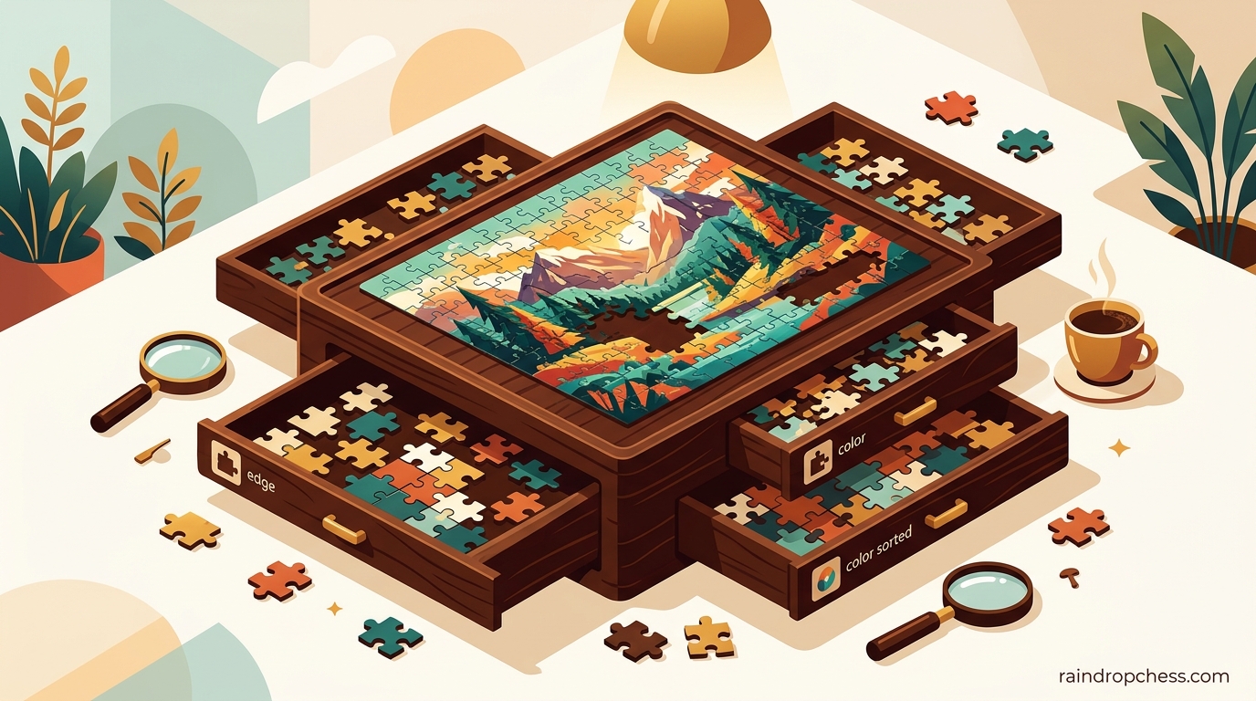 Puzzle Boards with Drawers
