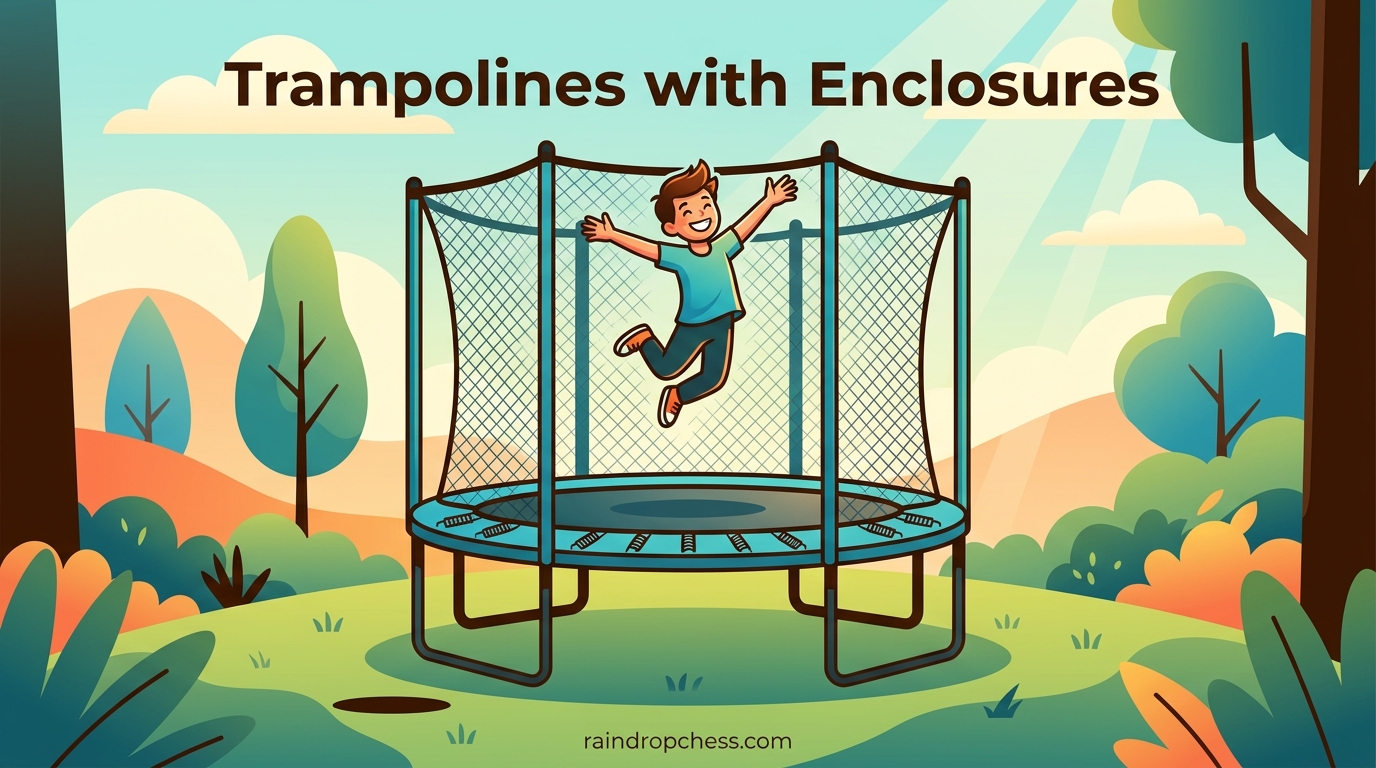 Trampolines with Enclosures