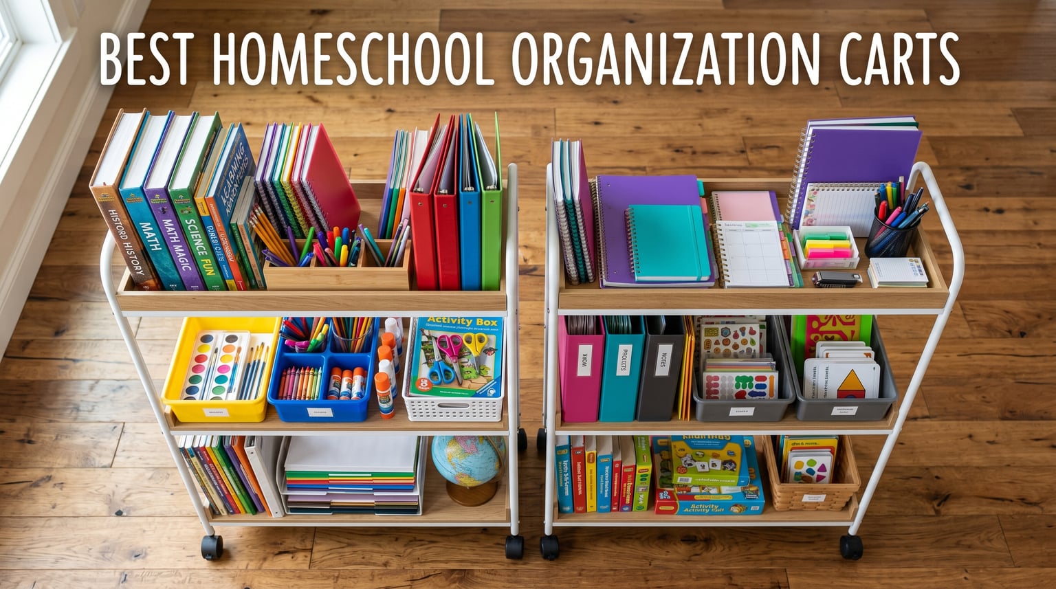 Best Homeschool Organization Carts