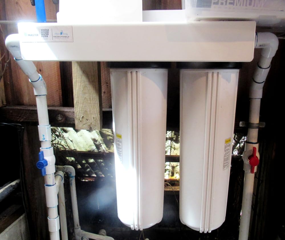 Home Master Whole House Three Stage Water Filtration System with Fine Sediment, Iron and Carbon, Blue customer photo 2