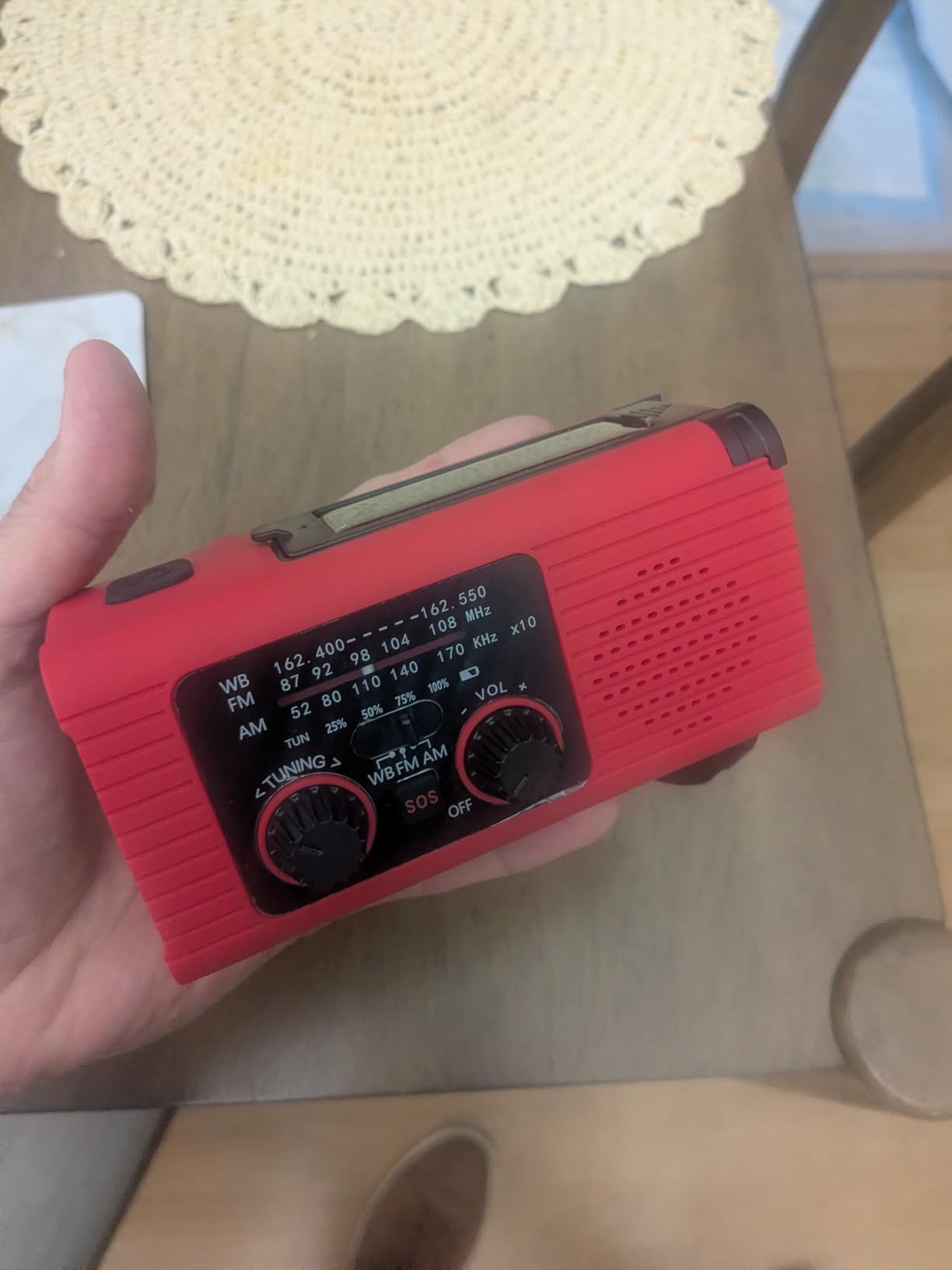 NITIGO Emergency Weather Radio, 4000mAh NOAA Weather Alert Radio Solar Charging, Hand Crank & USB Charged, AM/FM with LED Flashlight, Reading Lamp, SOS Alarm, Headphone Jack for Outdoor Indoor customer photo 1