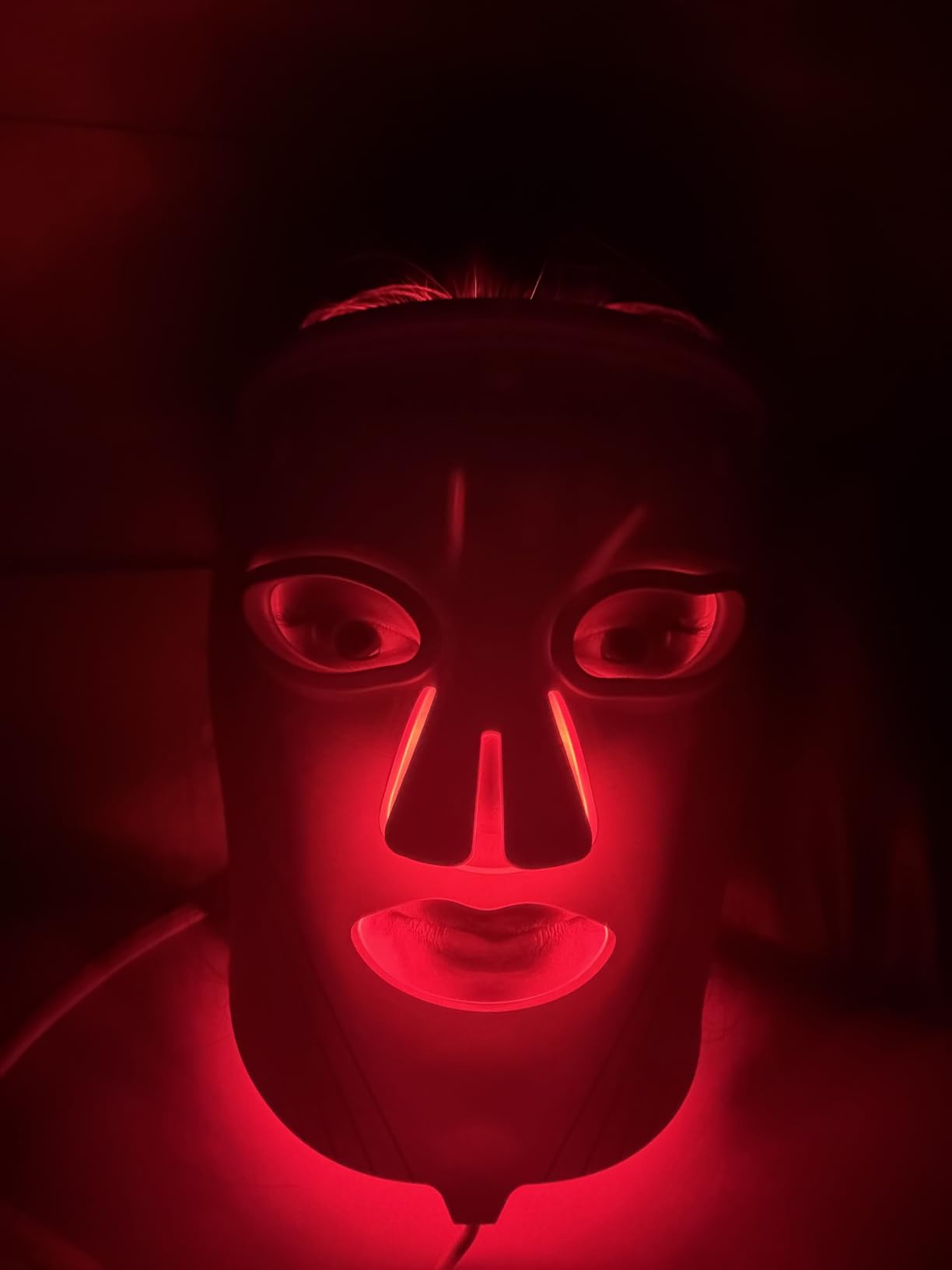 wavytalk Red Light Therapy Mask for Face, Glow Time LED Face Mask Light Therapy for Anti-Fine Line, Acne, Skin Rejuvenation with Red, Near-Infrared Light, Blue and Amber Light Therapy customer photo 1