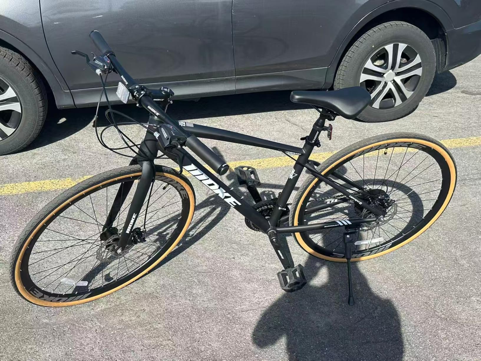 DEYGIA Hybrid Bike, 24-Speed 700C Wheel Hybrid Bicycle with Dual Disc Brakes, Trigger Shifting, Internal Wiring Frame, Lightweight City Commuter Bicycle for Men Women Adult, Multiple Colors customer photo 1