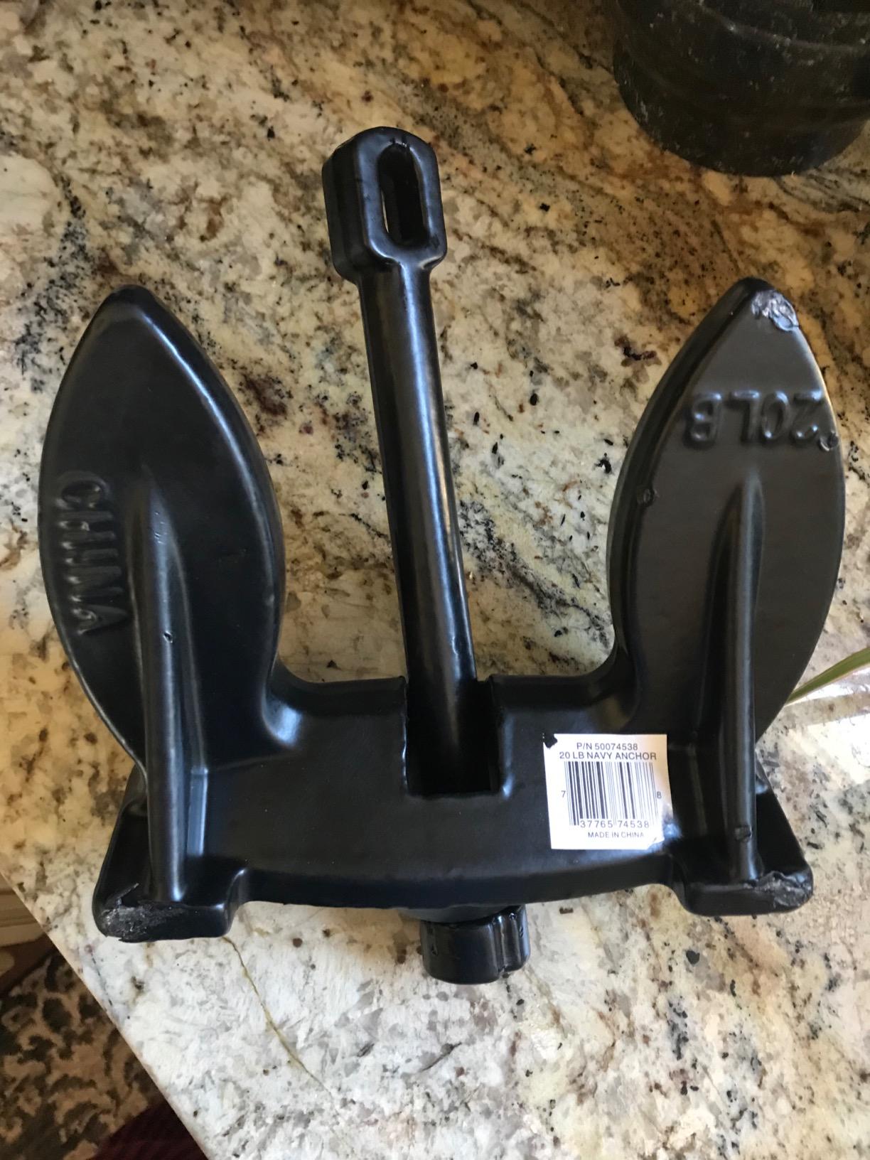 SeaSense Navy Anchor 20-Pound, Vinyl Coated Black customer photo 1