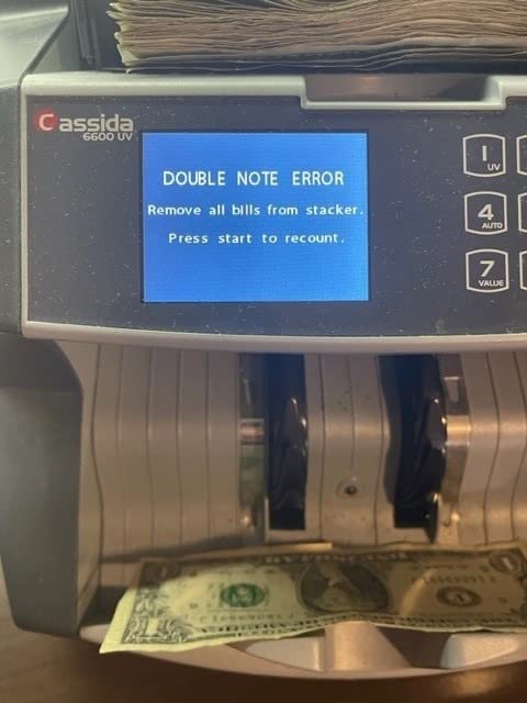 Cassida Money Bill Counter | Business Grade | 1,300 Notes/Min | 5520 UV/MG | UV/MG/IR Counterfeit Detection, Add and Batch Modes, Back Loader with ValuCount, LCD Display, Fast Counting Speed customer photo 1
