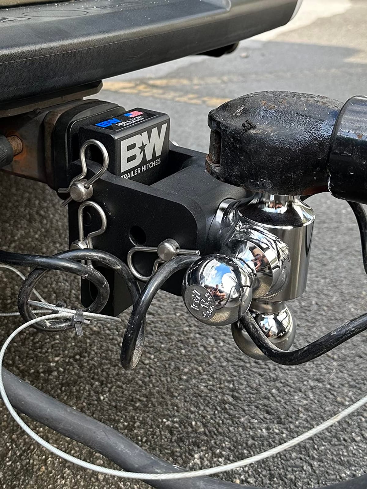 B&W Trailer Hitches Tow & Stow Adjustable Trailer Hitch Ball Mount - Fits 2
