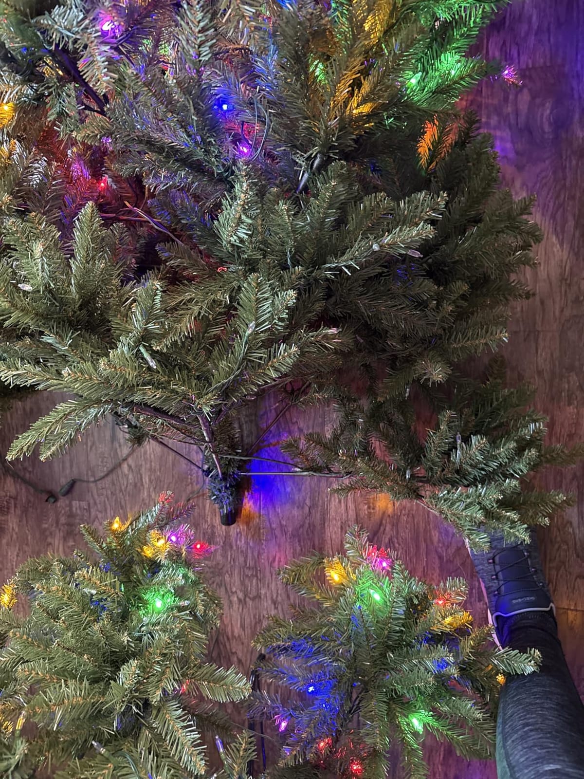 National Tree Company 7.5ft Pre-Lit Dunhill Fir Artificial Christmas Tree, 700 LED Lights, 10 Light Functions, 2,514 Tips, Foot Pedal, Includes Stand customer photo 2
