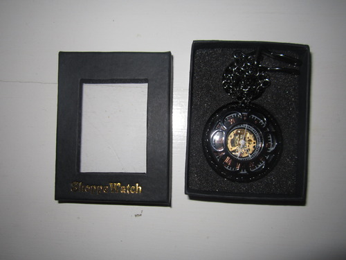 ShoppeWatch Men's Pocket Watch with Chain | Hand Winding Vintage Pocket Watch | Classic Mechanical Movement Pocketwatch | 1920s Railroad Steampunk Costume Accessory customer photo 1