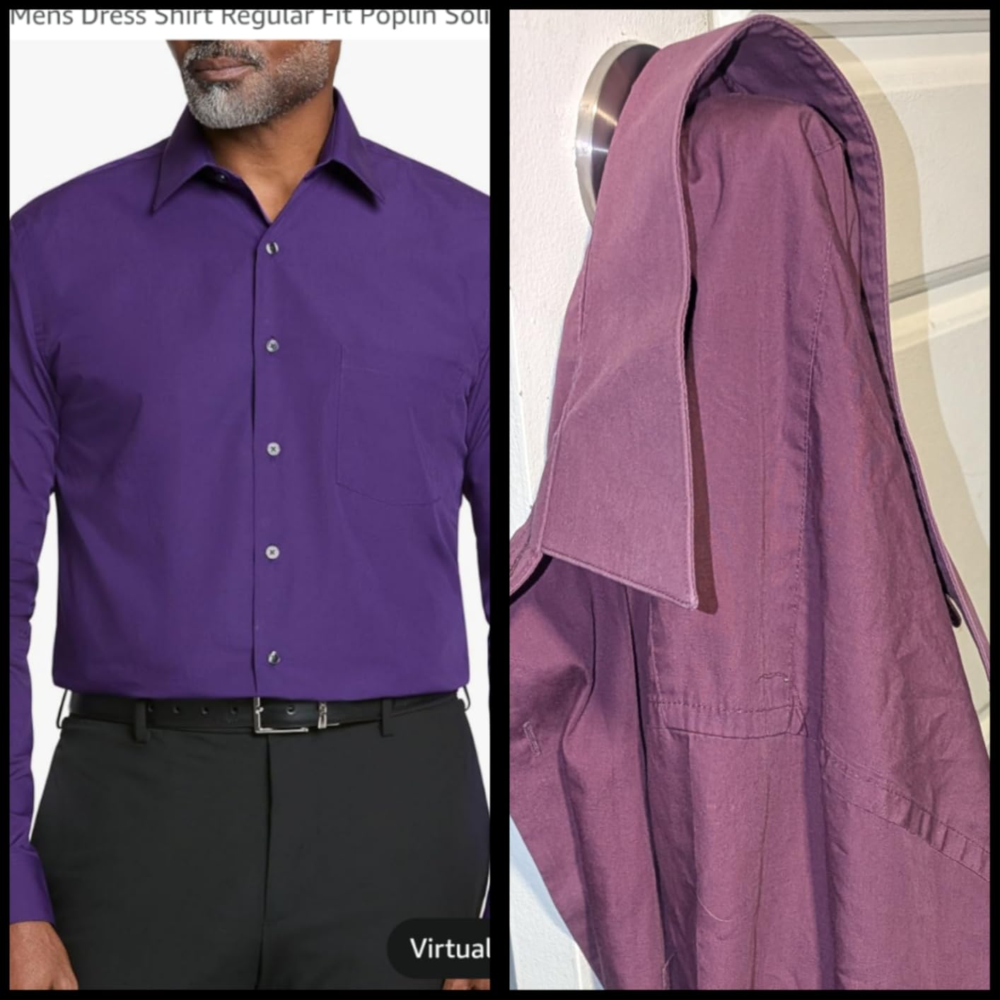 Van Heusen Men's Dress Shirt Regular Fit Poplin Solid customer photo 1