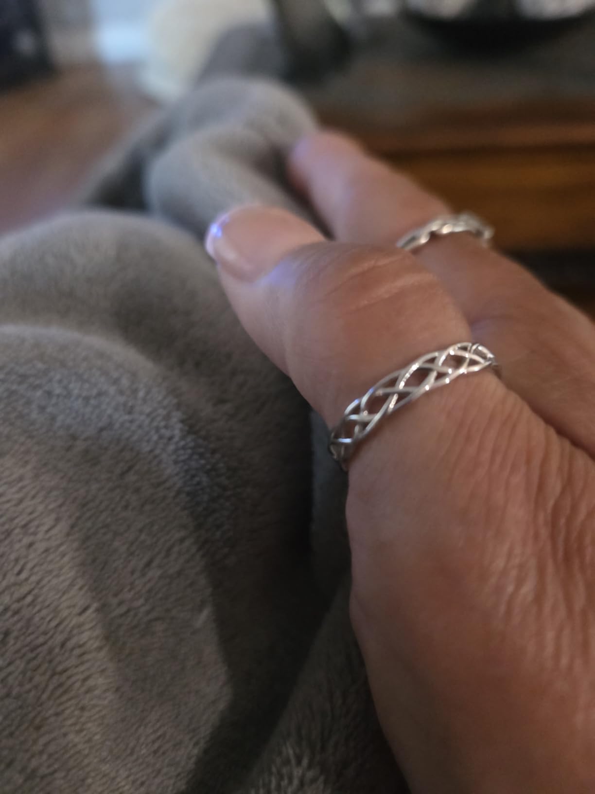 Metal Factory 925 Sterling Silver Celtic Knot Eternity Band Ring customer photo 2