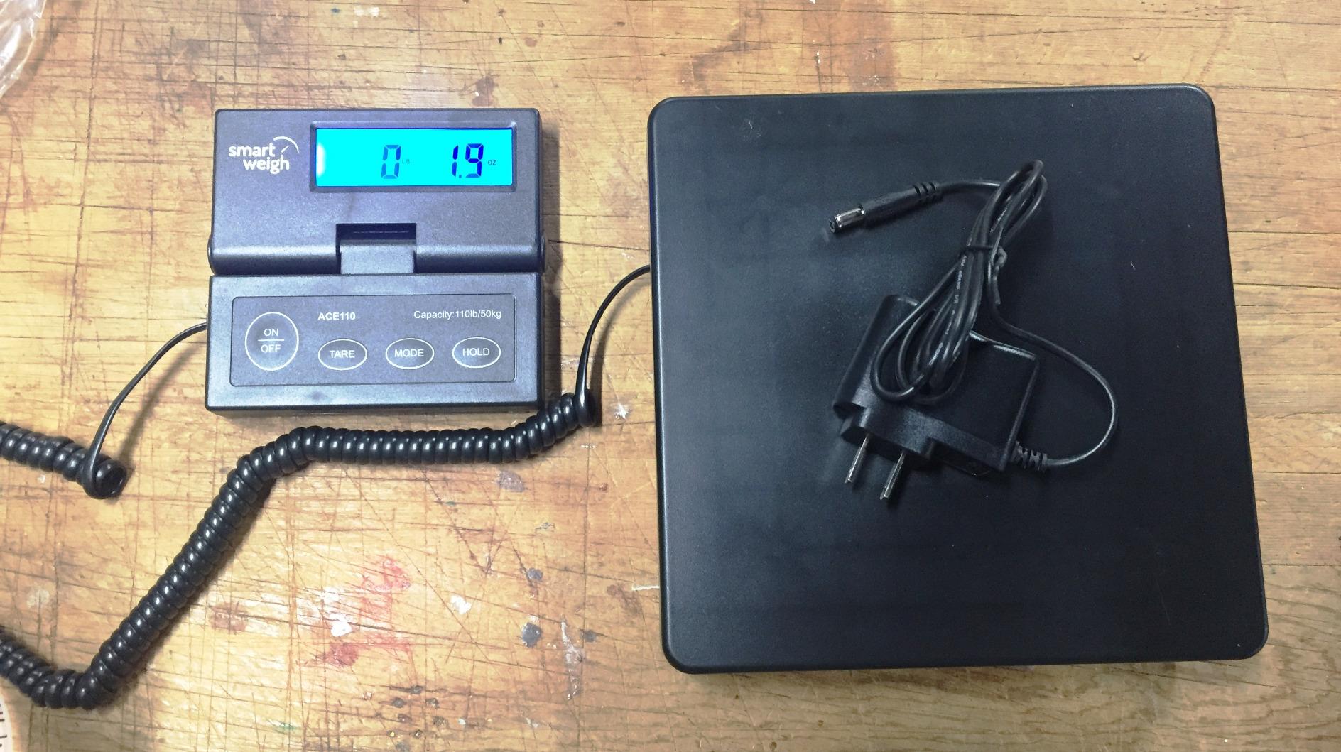 Smart Weigh Digital Postal Shipping Scale, 110lb/50kg to 0.1oz/2g Precision, Hold Function, Separate Wall-Mount Screen, AC Adapter & Batteries Included customer photo 2