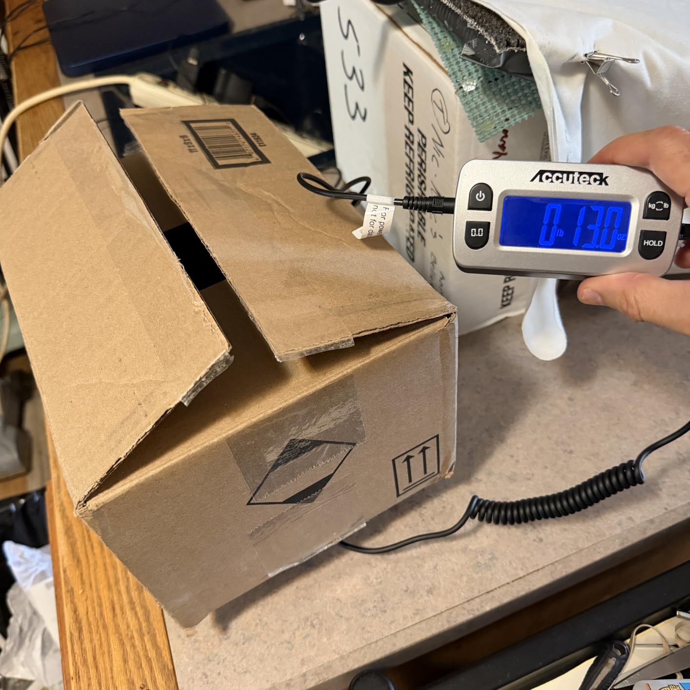 ACCUTECK 8580 High Capacity 110 Lbs High Accuracy 0.1OZ Digital Postal Scale with Remote Display, Batteries and USB Cable and AC Adapter Included customer photo 1