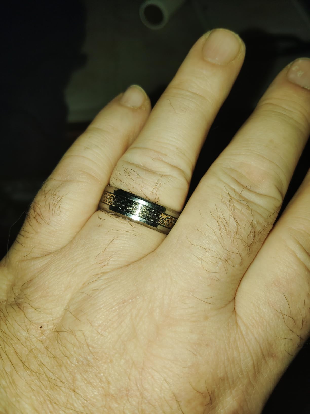 King Will Men's Dragon Celtic Tungsten Ring Size 4-16 customer photo 2